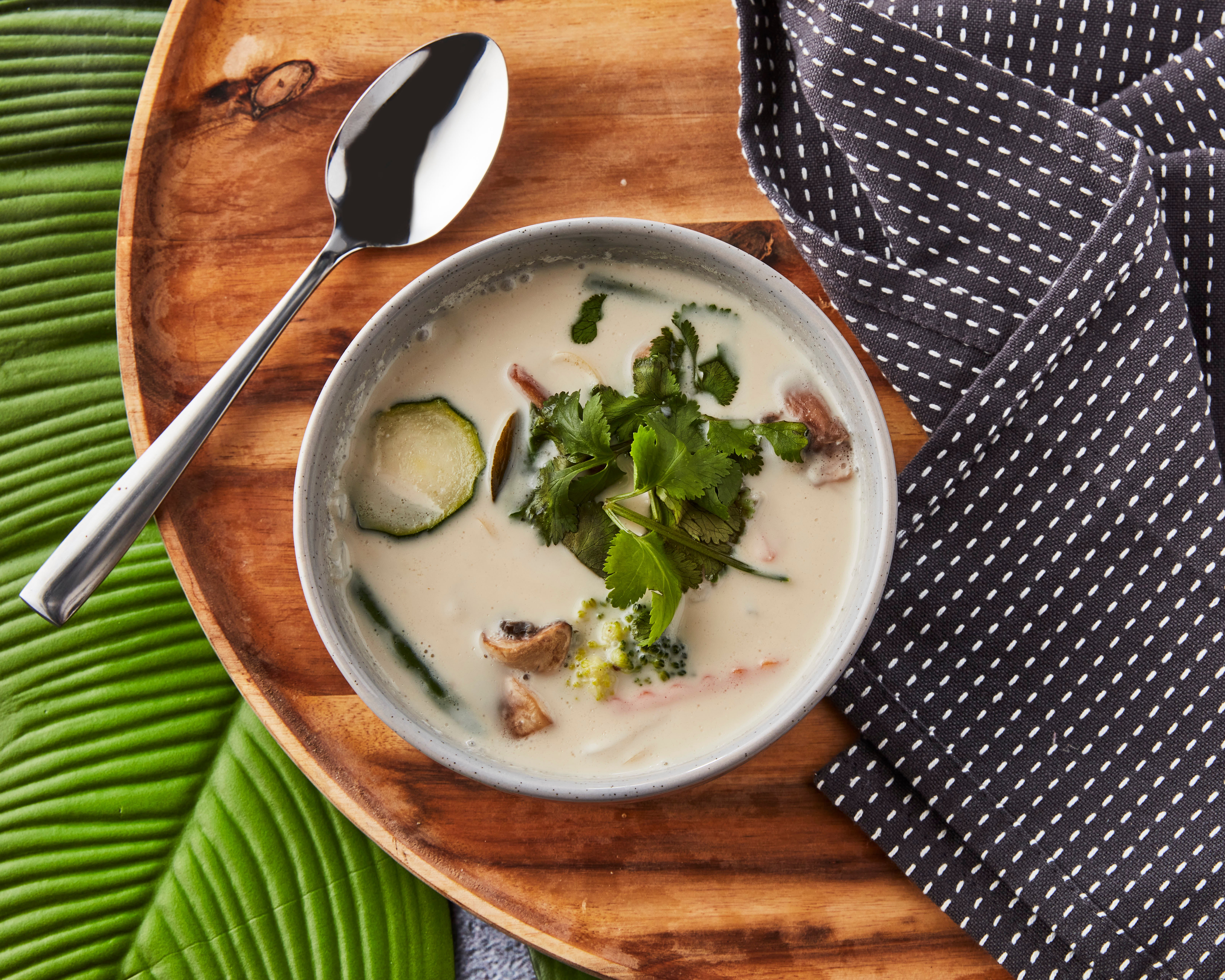 Thai Vegetable Coconut Soup with Noodles