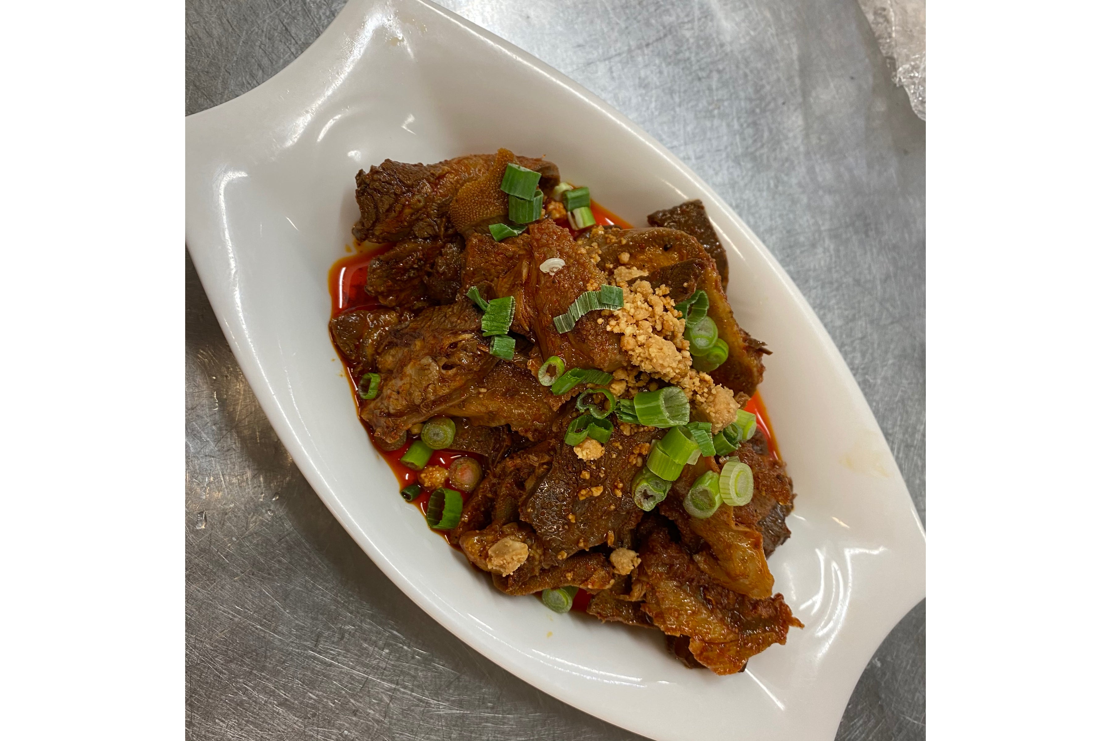 🌶️🌶️Sliced Ox's Heart & Tongue & Tripe in Chilli Sauce with Peanuts (夫妻肺片)