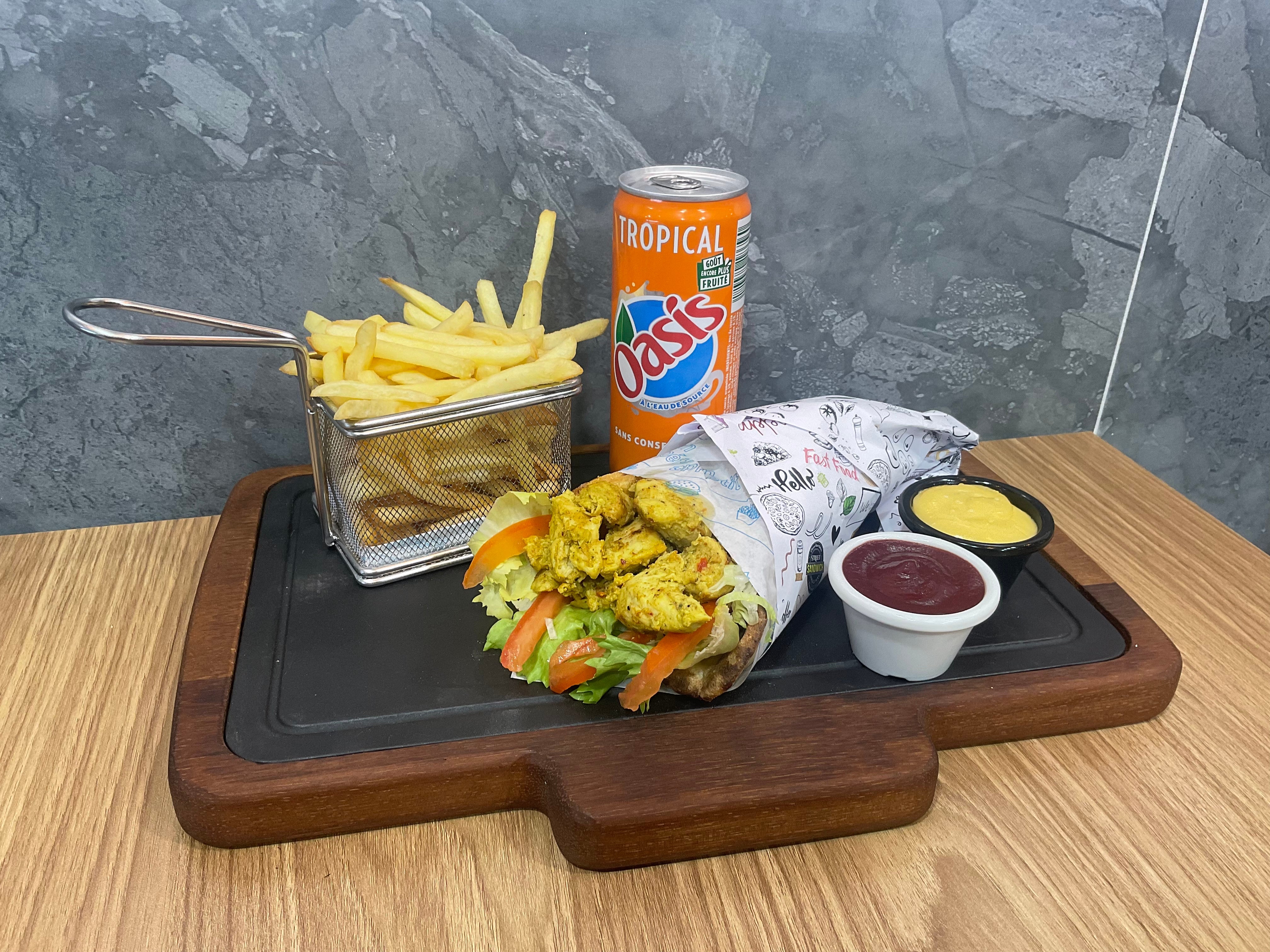 Menu cheese naan poulet curry