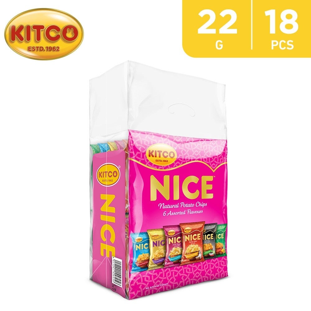 KITCO Nice Natural Potato Chips Assorted Bag 18 x 22 g