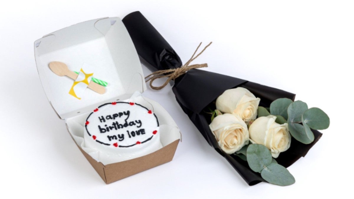 Birthday Cake And Flowers 3