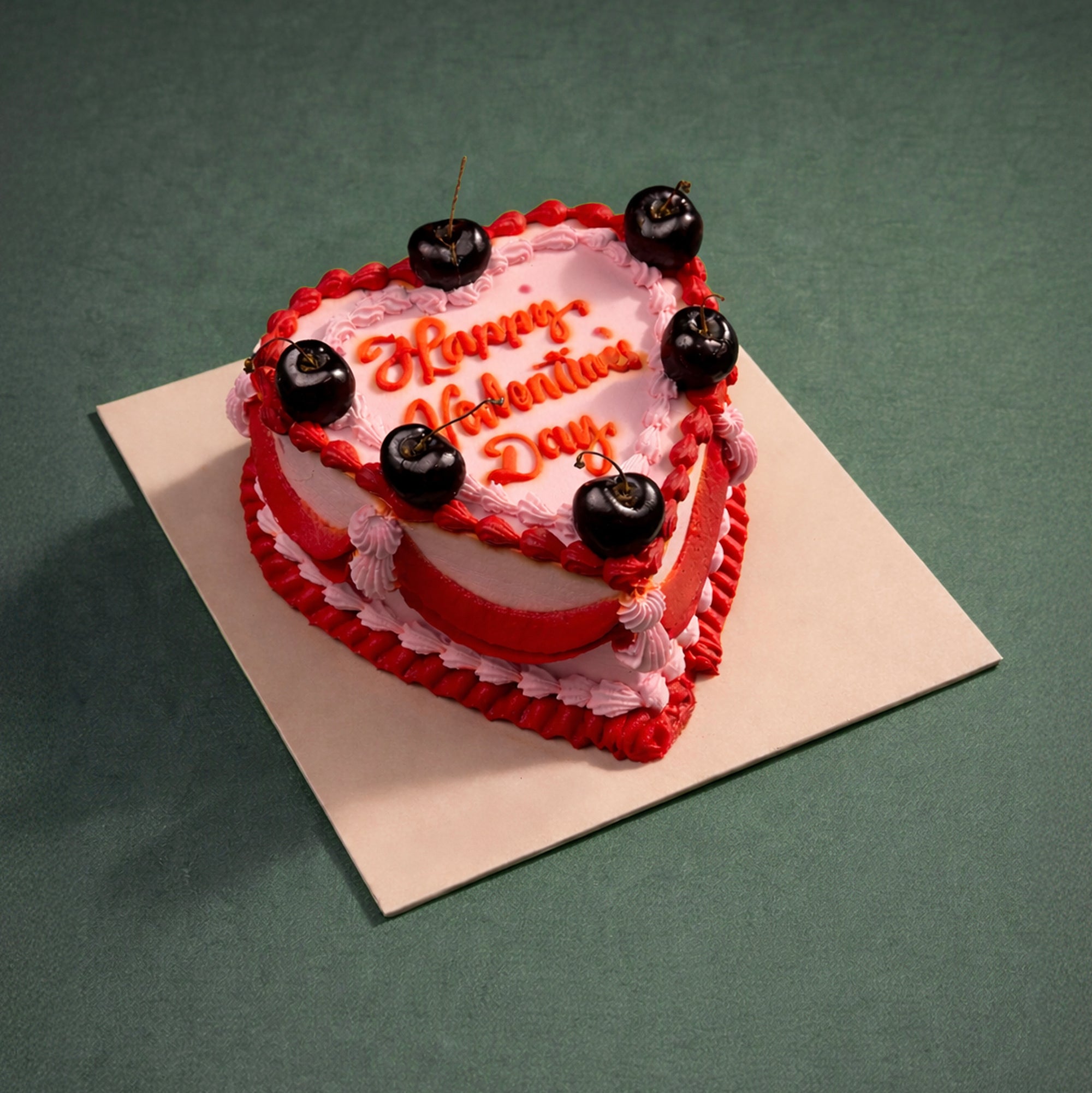 Valentine Day Cake in the Shape of A Heart