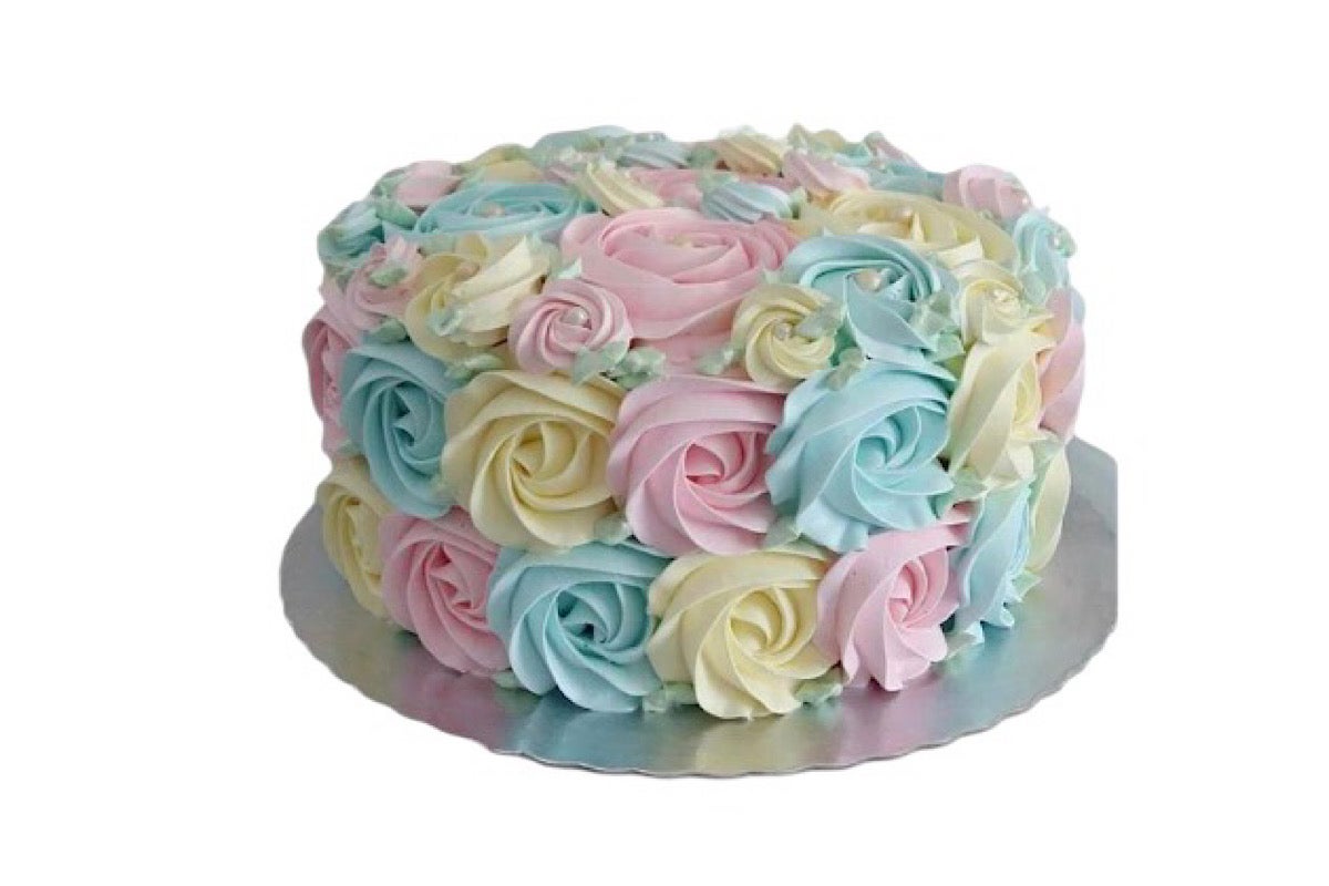 The Rose Cake Colors (6 Inches) (Serves 6-8 Persons)
