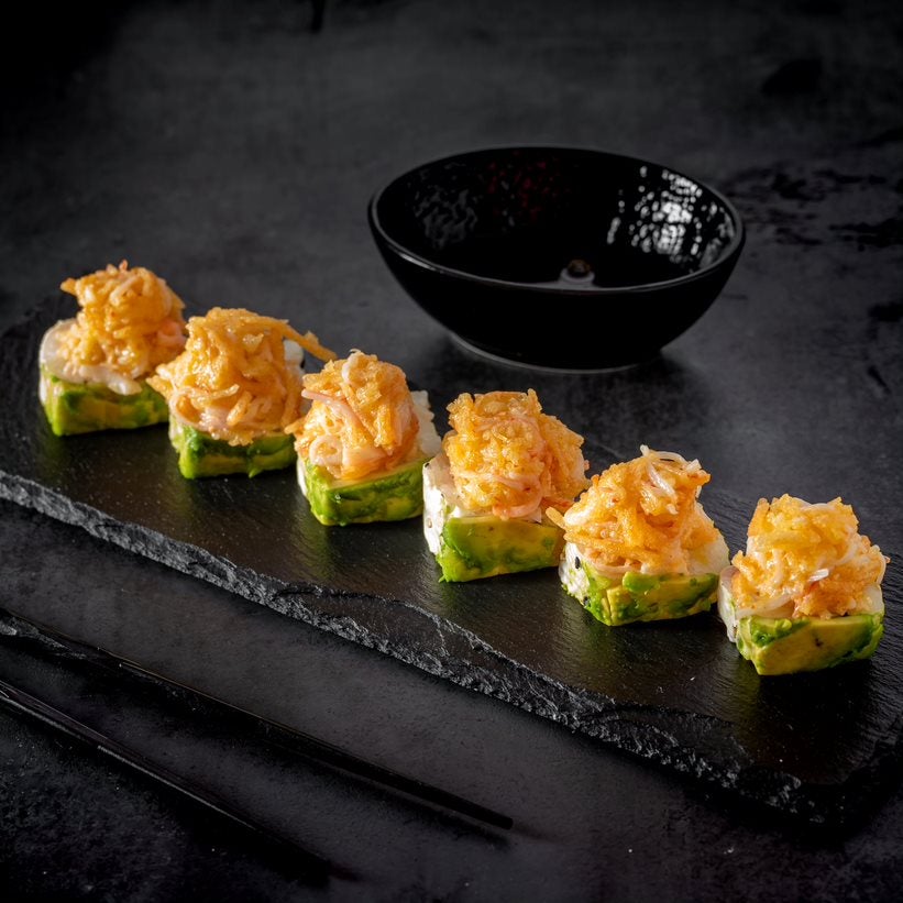 Avocado Wrapped Crab Maki