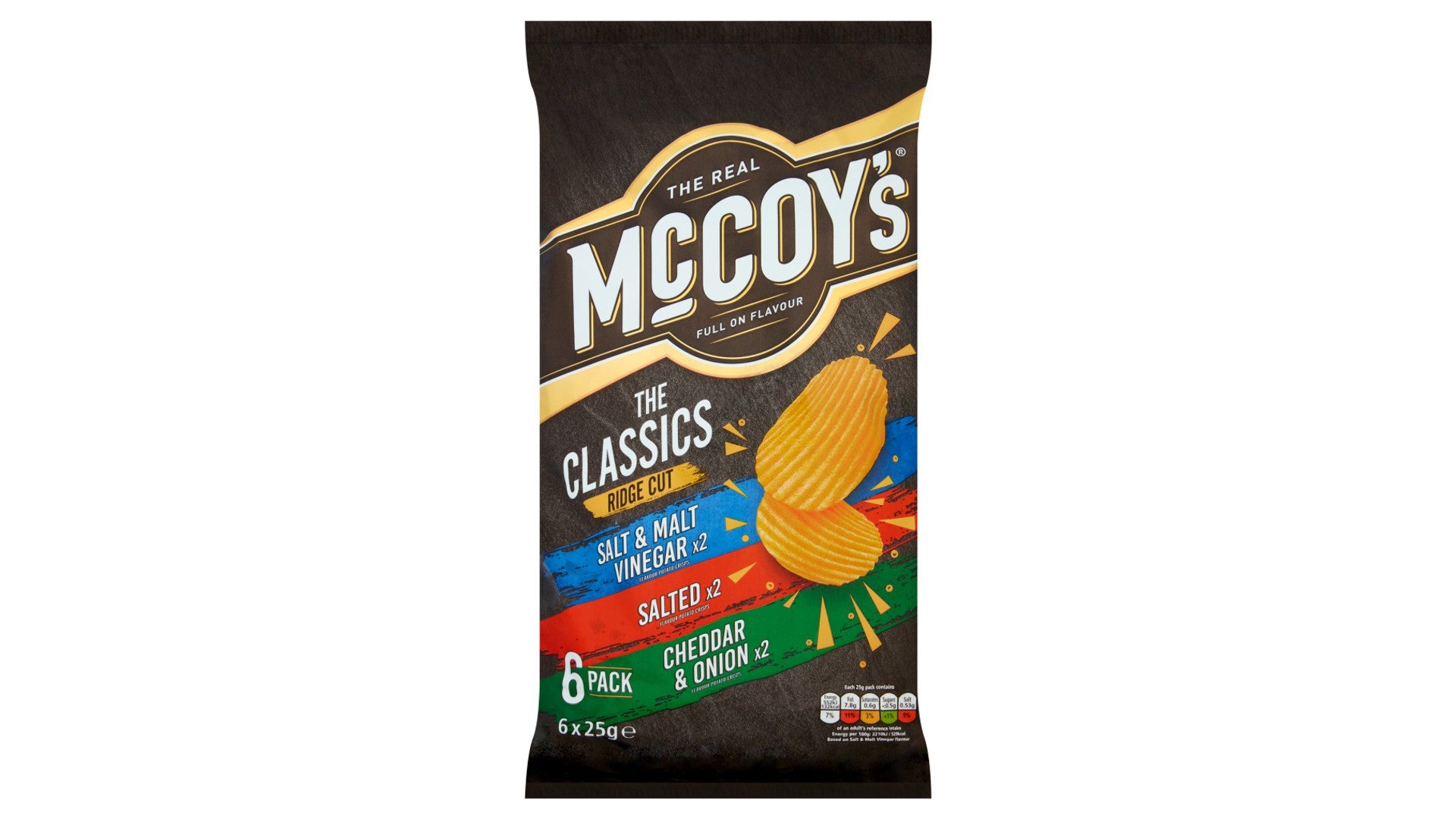 KP Real Mccoys Classic Variety Potato Chips 6x25g