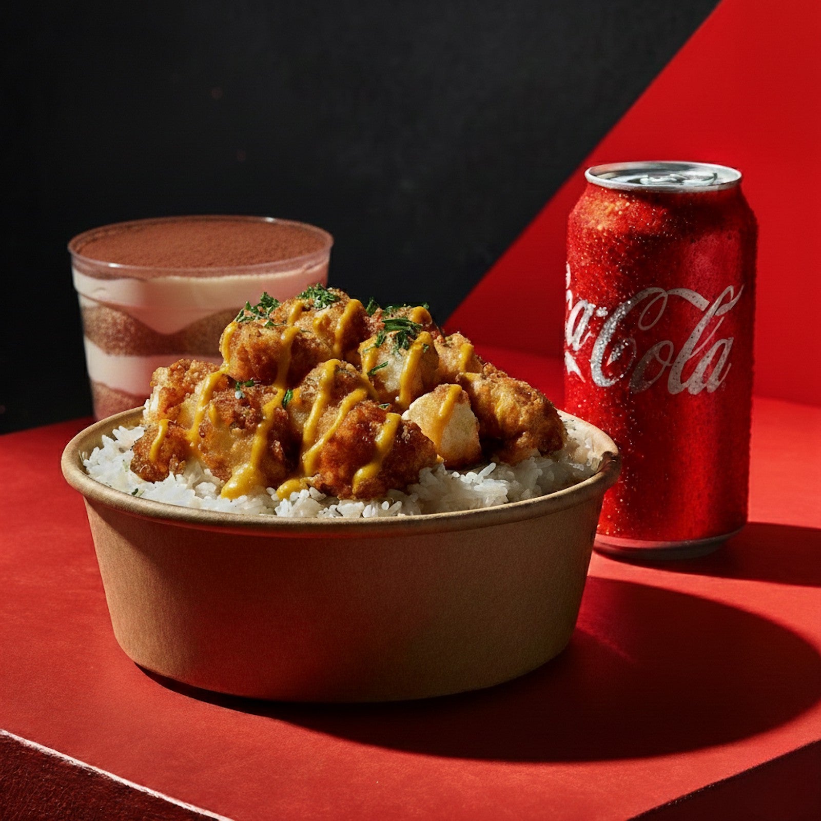 🍰🥤🍗 Original Krousty curry + Boisson + Dessert