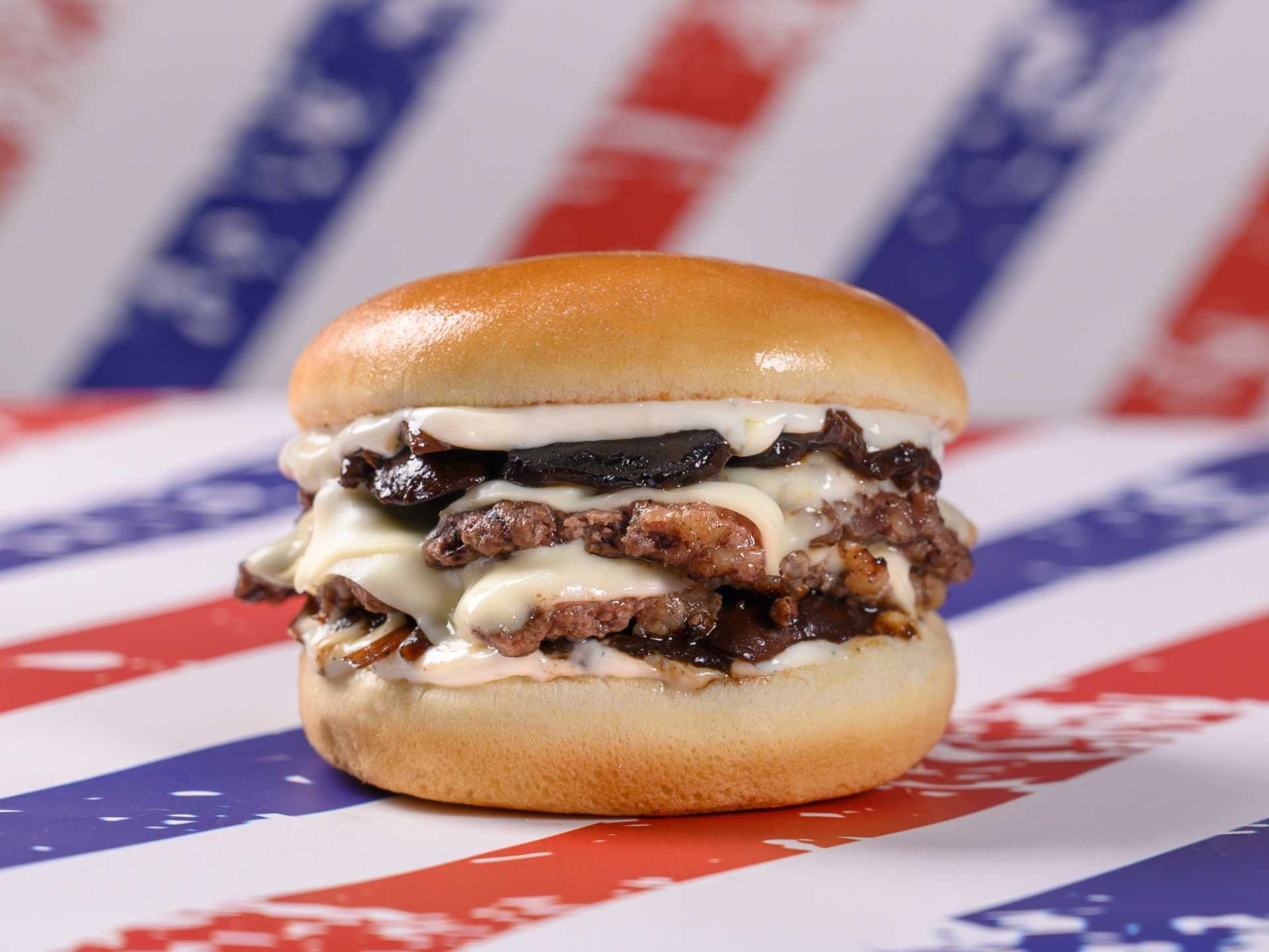 Pop's Smashed Mushroom Burger