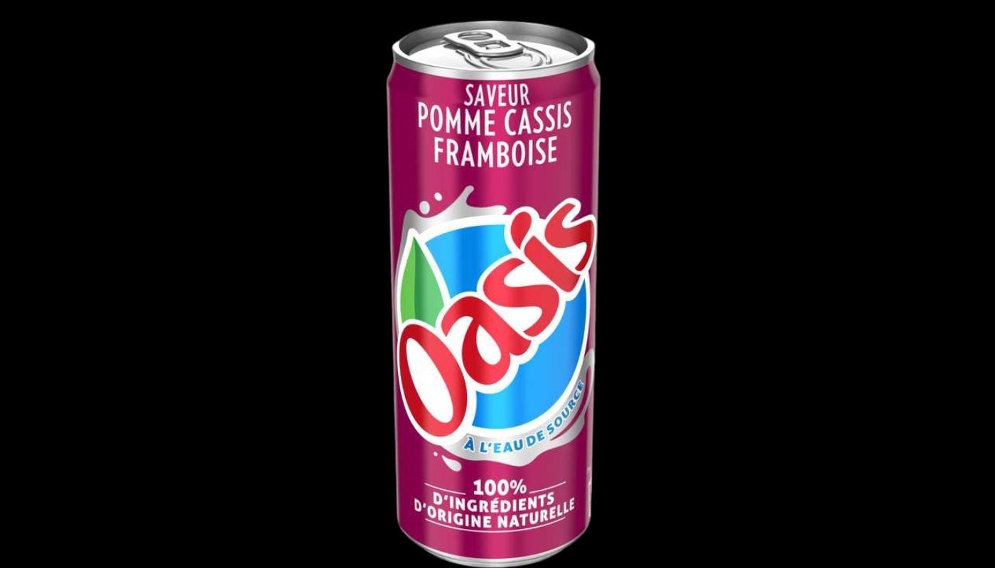Oasis framboise pommes cassis 33cl