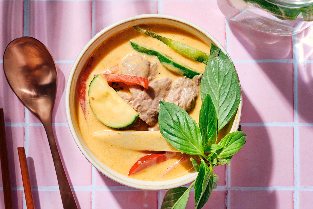 🥩 CURRY ROUGE BOEUF  SERVI AVEC DU RIZ