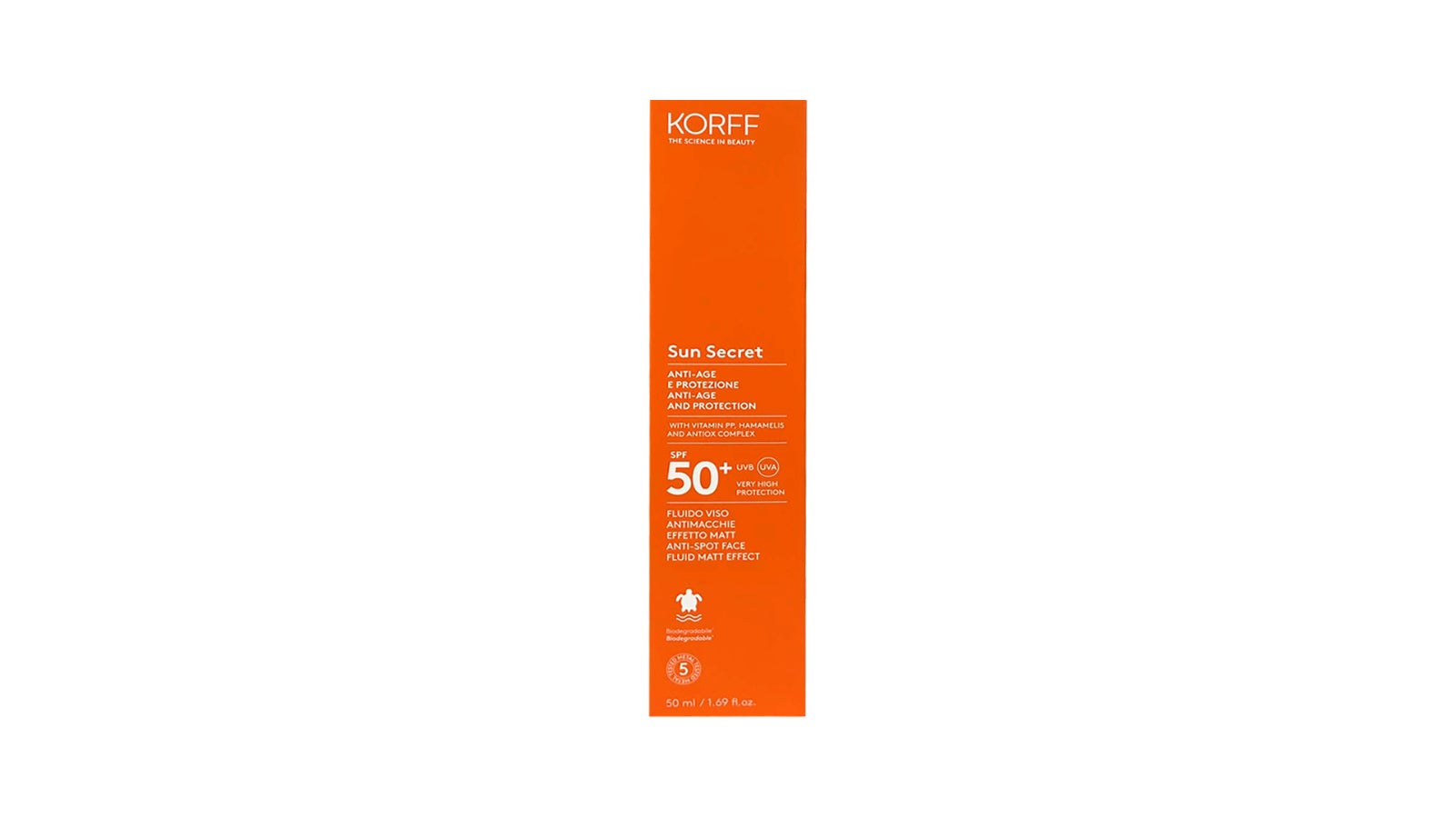 Korff- Sun Secret Anti-Age And Protection SPF50+ Fluid Matt Effect 50ml