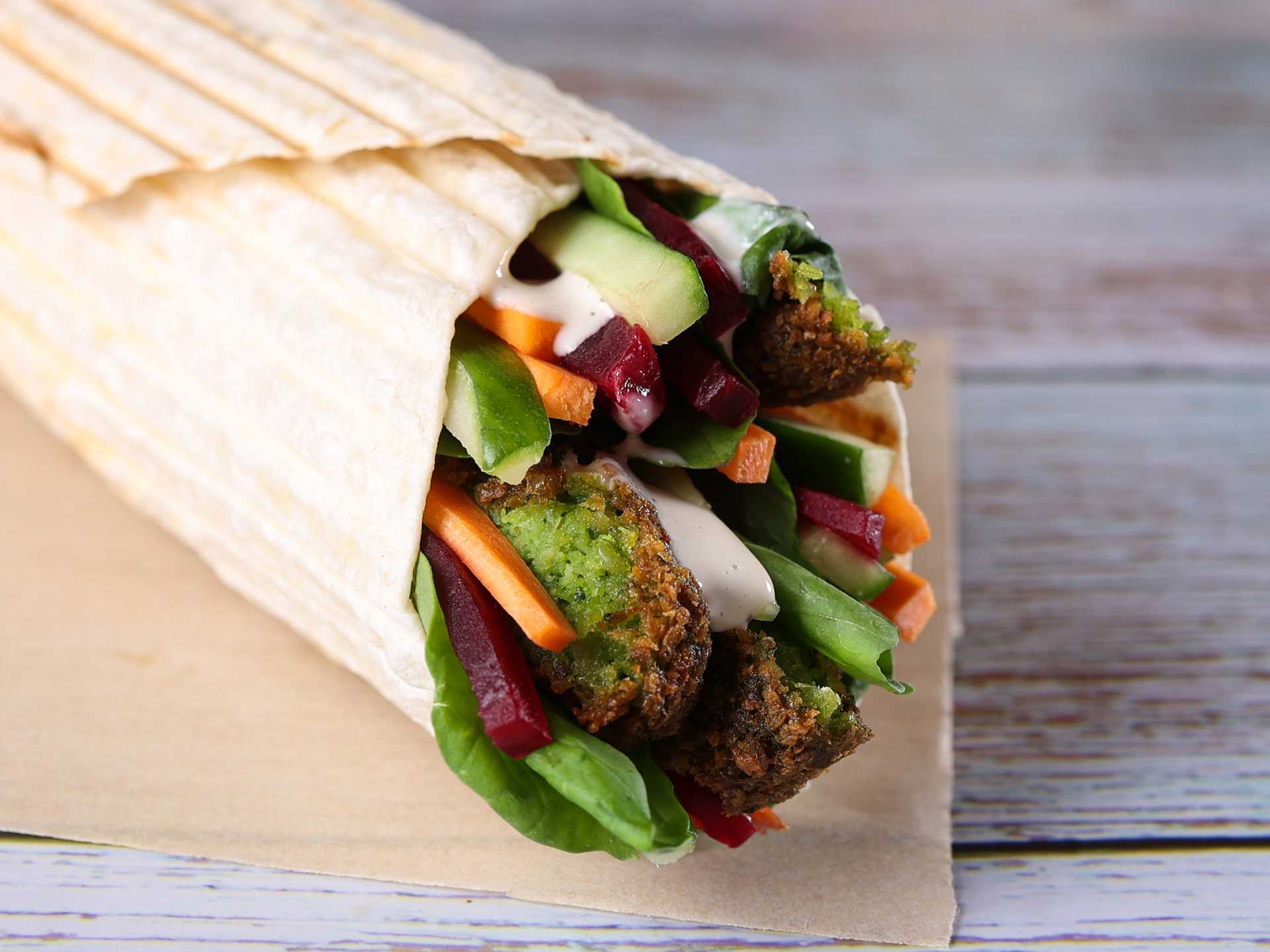 Falafel Beetroot Wrap