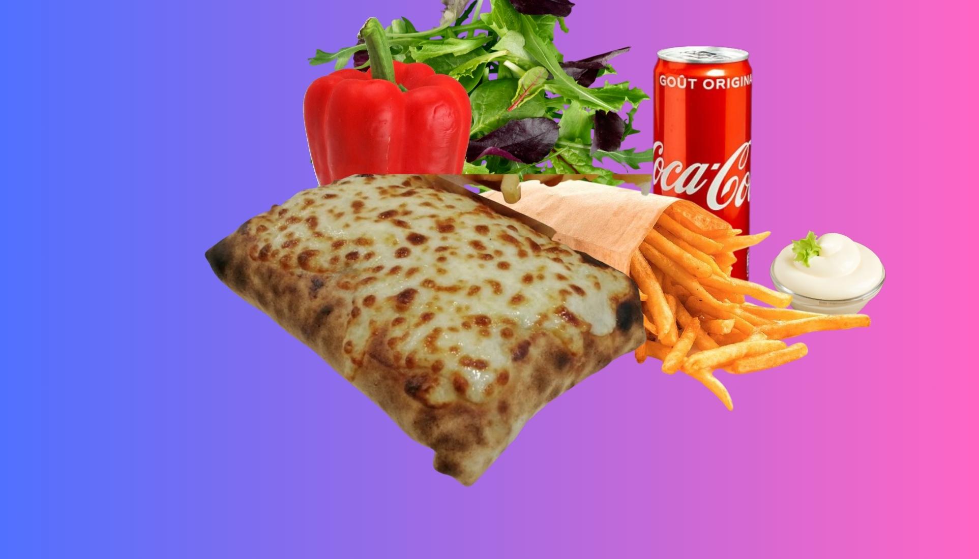 Menu Tacos gratiné avec mozzarella et poulet�
