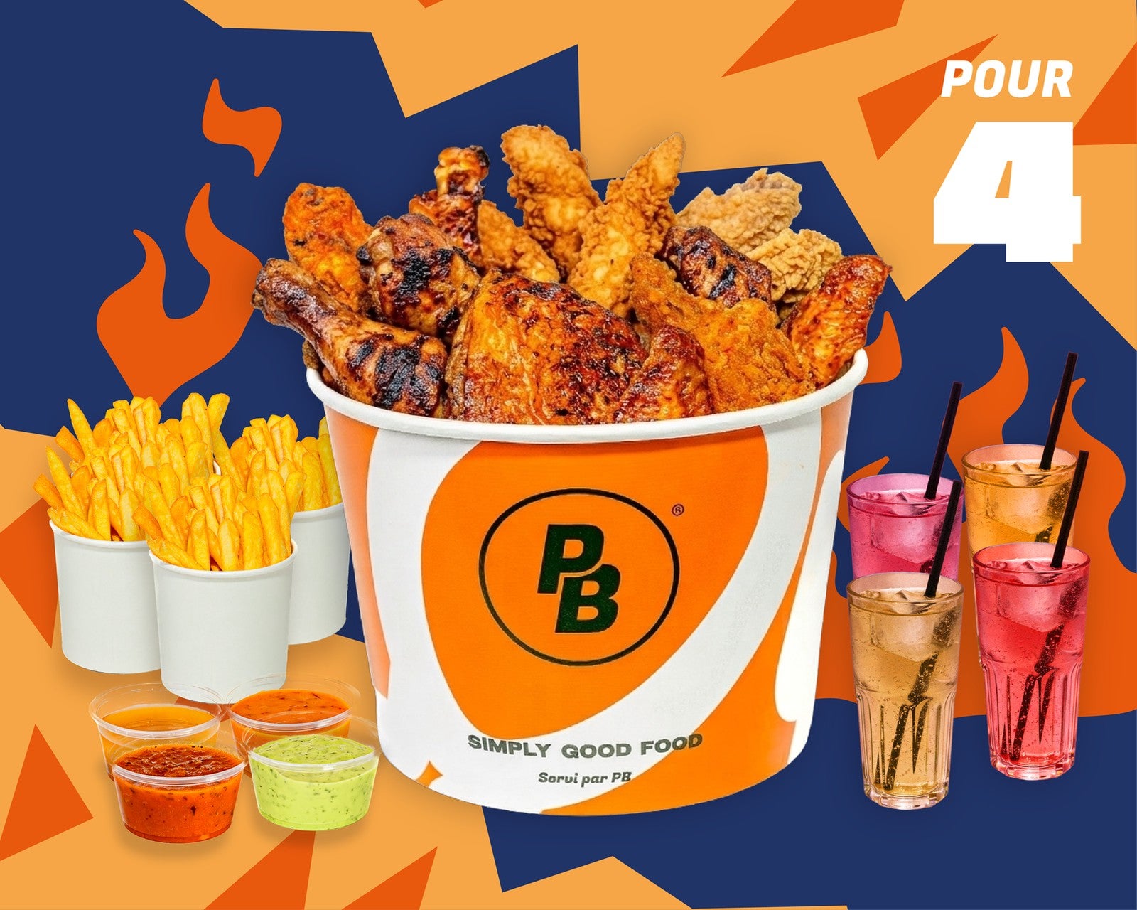 Menu Bucket pour 4.
