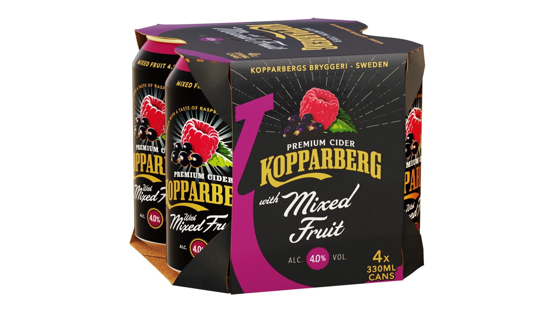 Kopparberg Premium Cider Mixed Fruit Cans 4 x 330ml