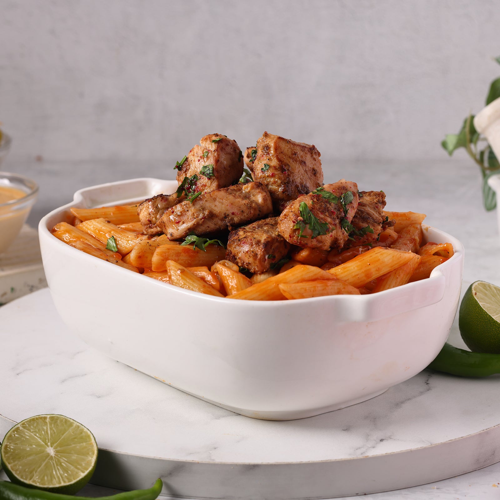 Pasta With Shish Tawook