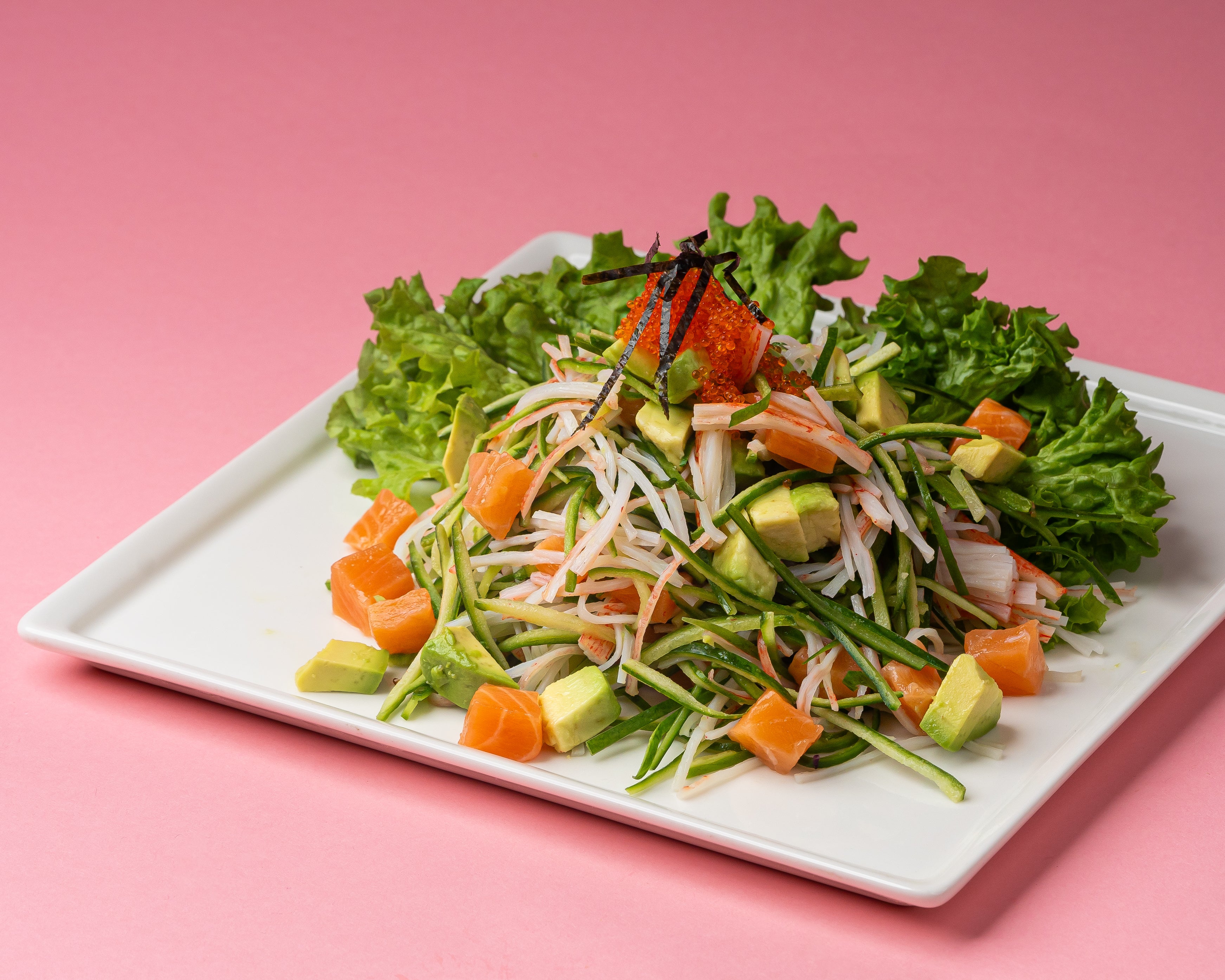 Salmon, Crab and Avocado Salad