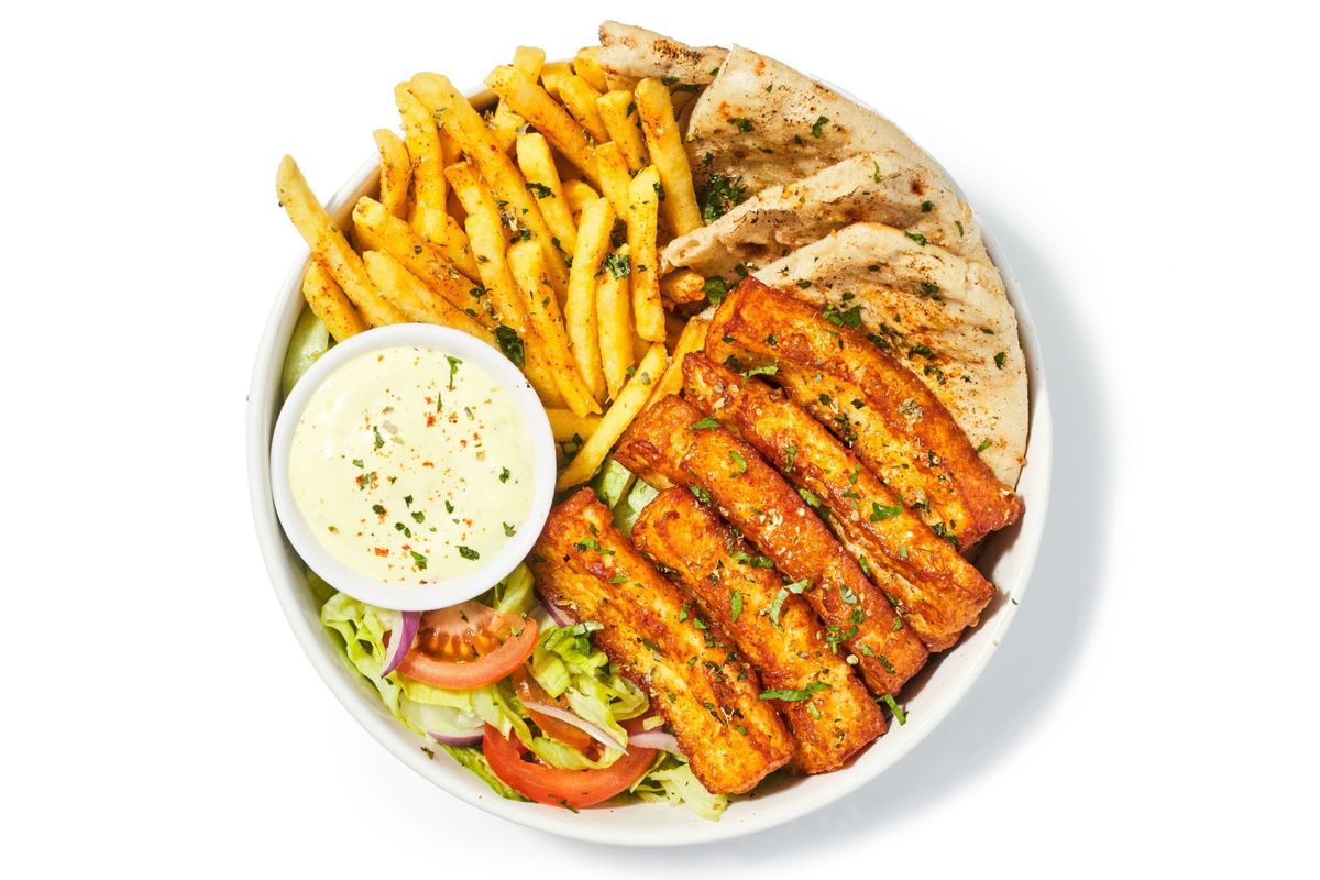 Halloumi Souvlaki Plate