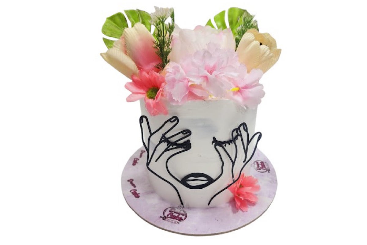 Elegant hand cake