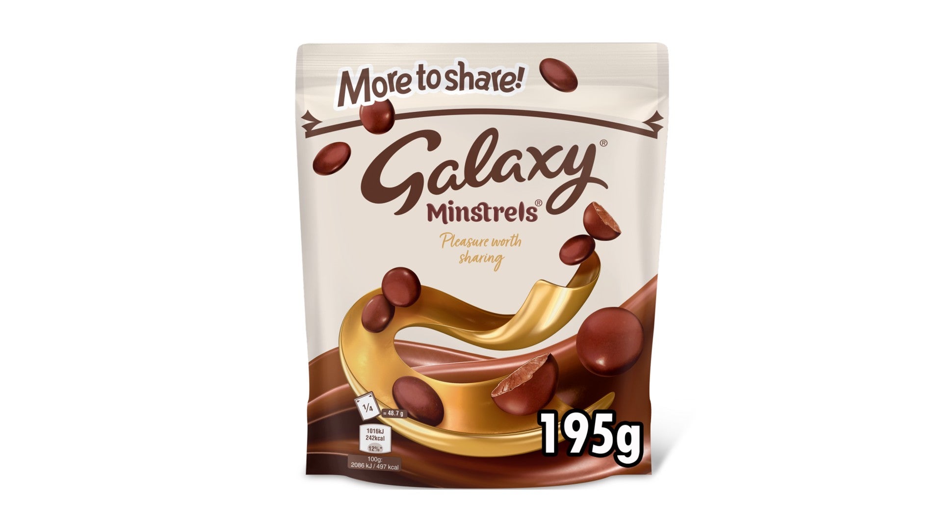 Galaxy Minstrels Large Milk Chocolate Bag 195g
