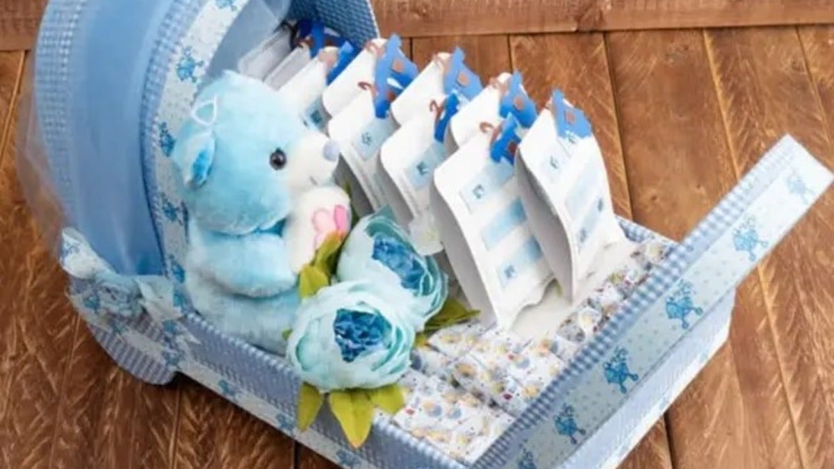 Blue Baby Bed
