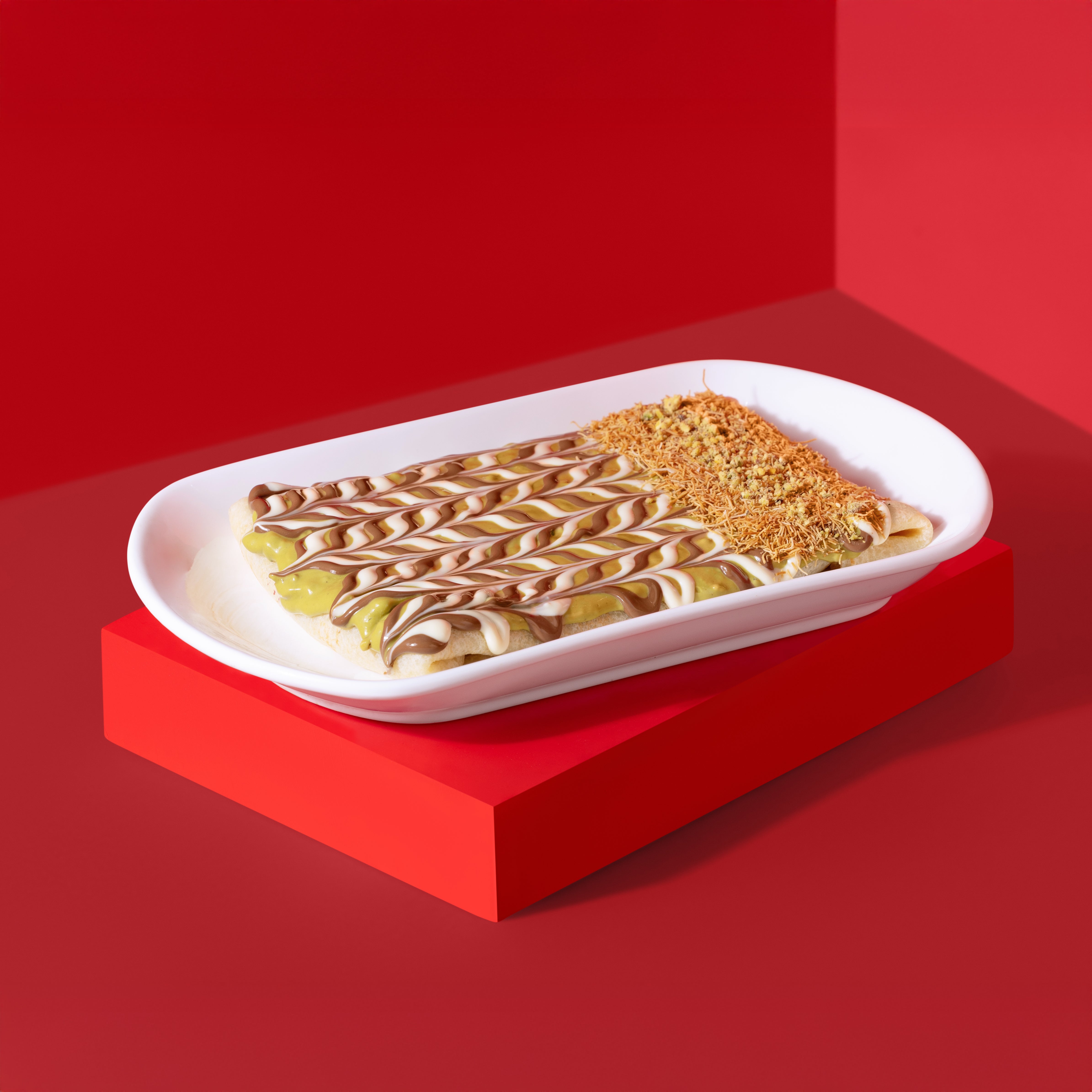 Pistachio Kunafa Crepe