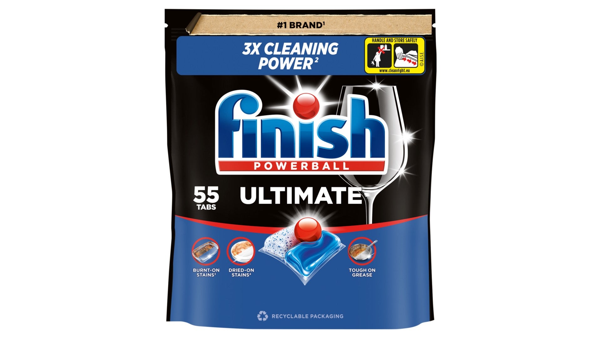 Finish Ultimate Deep Clean & Shine Dishwasher Tablets Regular - 55 Tabs