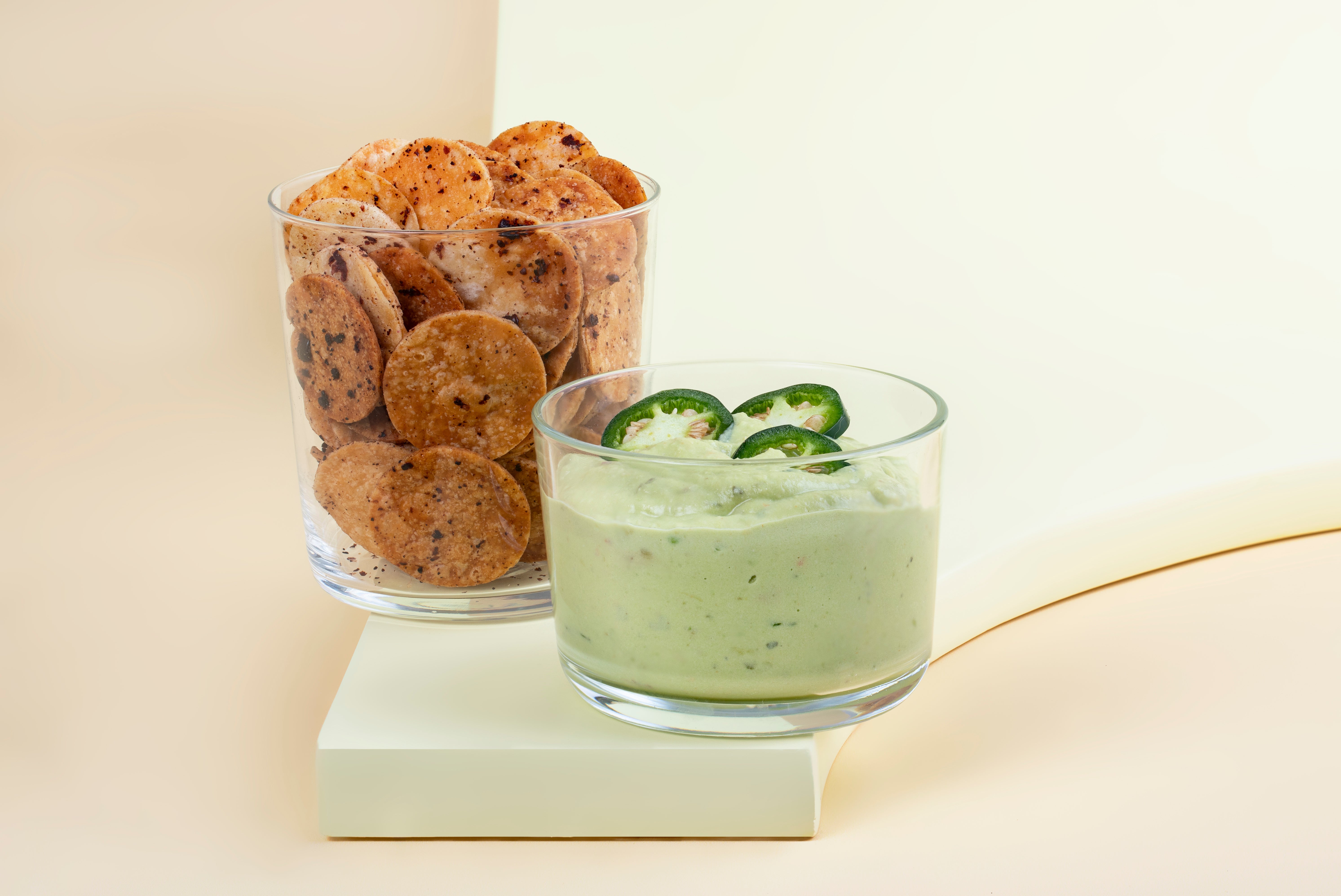 Chips and Avocado Hummus