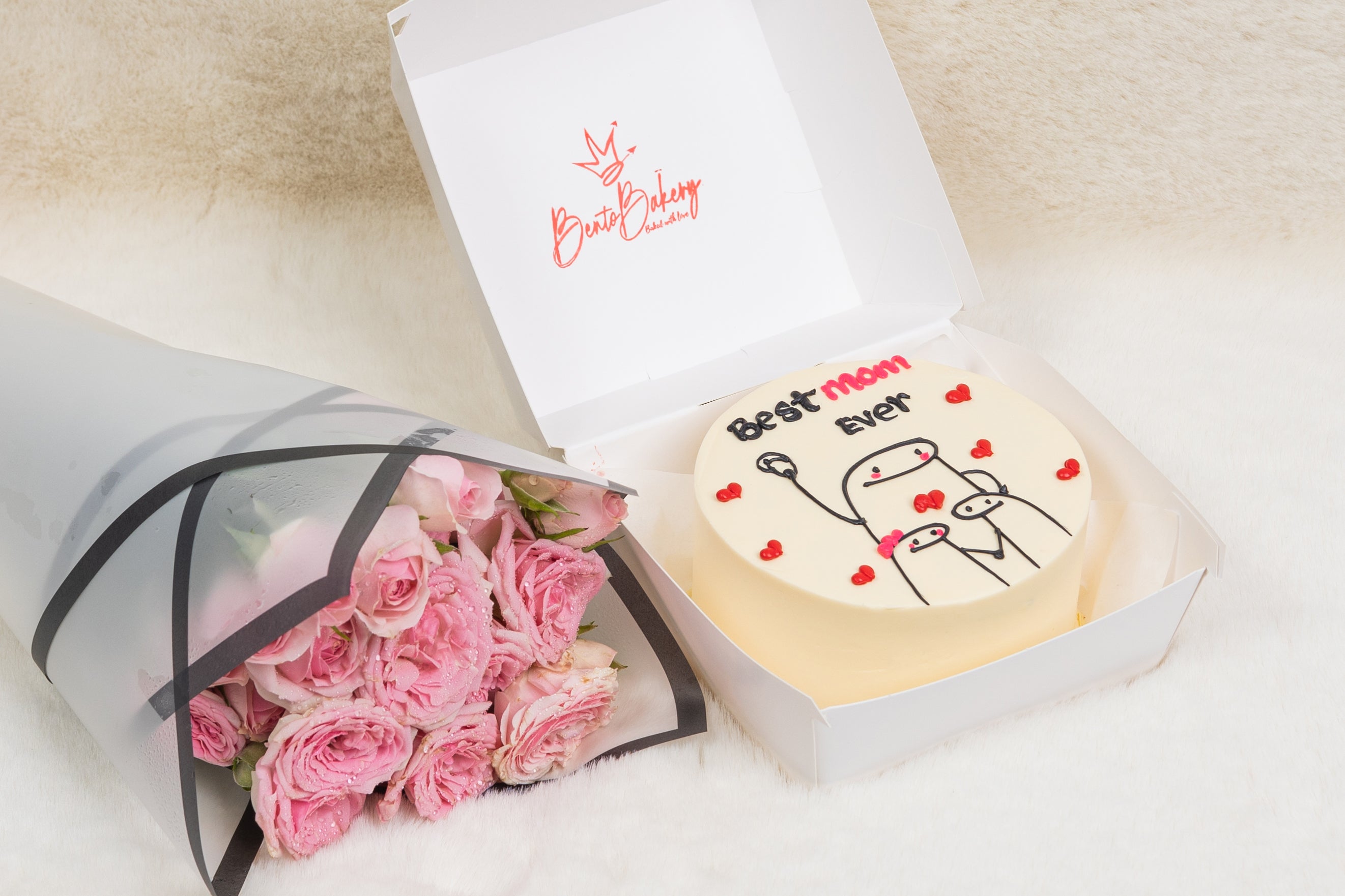 Best Mom Ever With Pink Roses