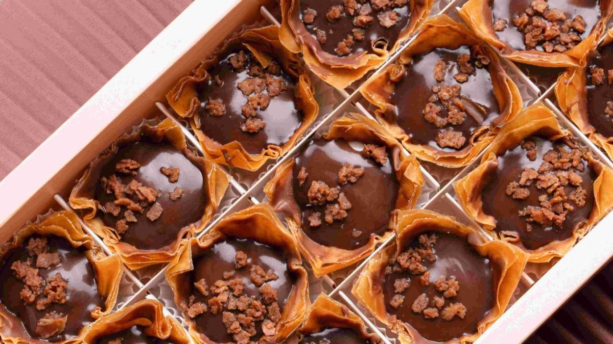 Baklawa Pillow Pastry Bites Chocolate