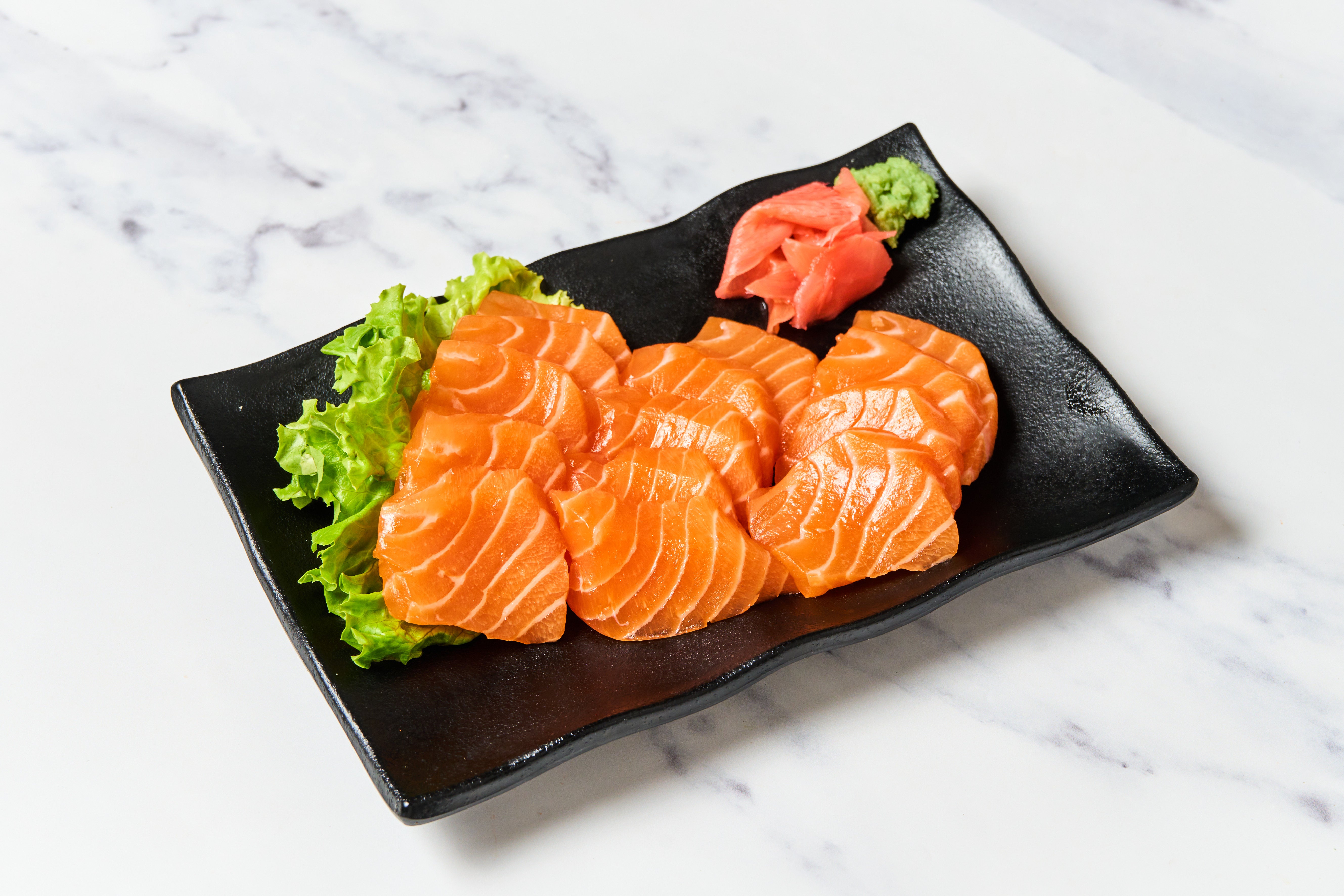 Sashimi saumon -14 pièce +(riz)