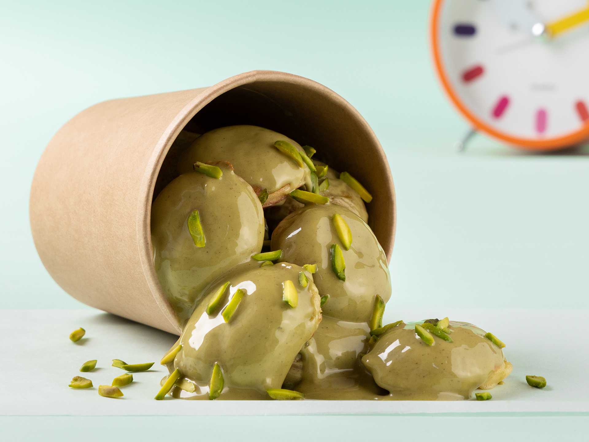 Mini Pistachio Pancakes