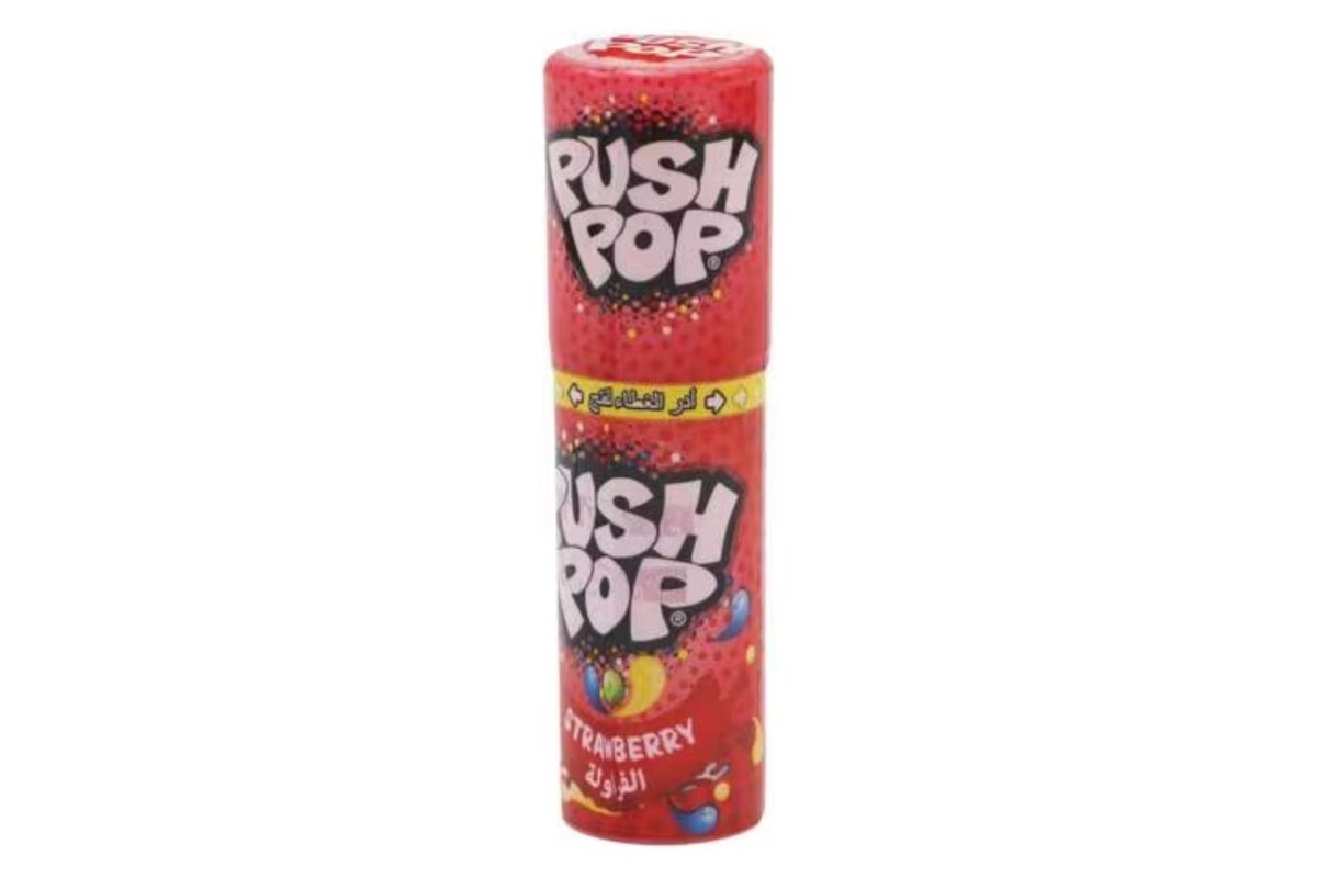 Bazooka Blackcurrant/ Strawberry Push Pop Candy, 15g