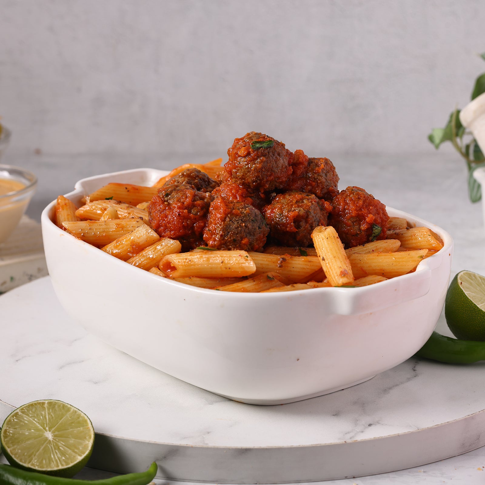 Pasta With Dawood Basha Meatballs
