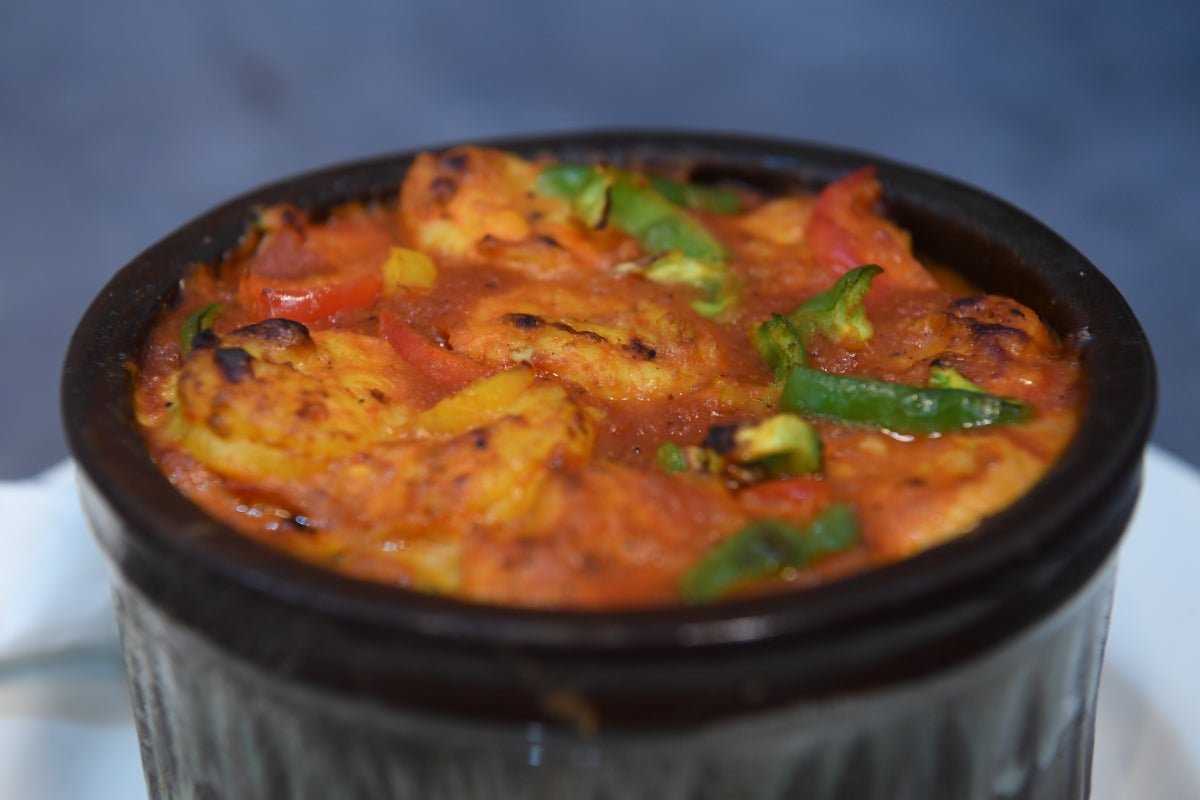 Seafood casserole with tomato sauce