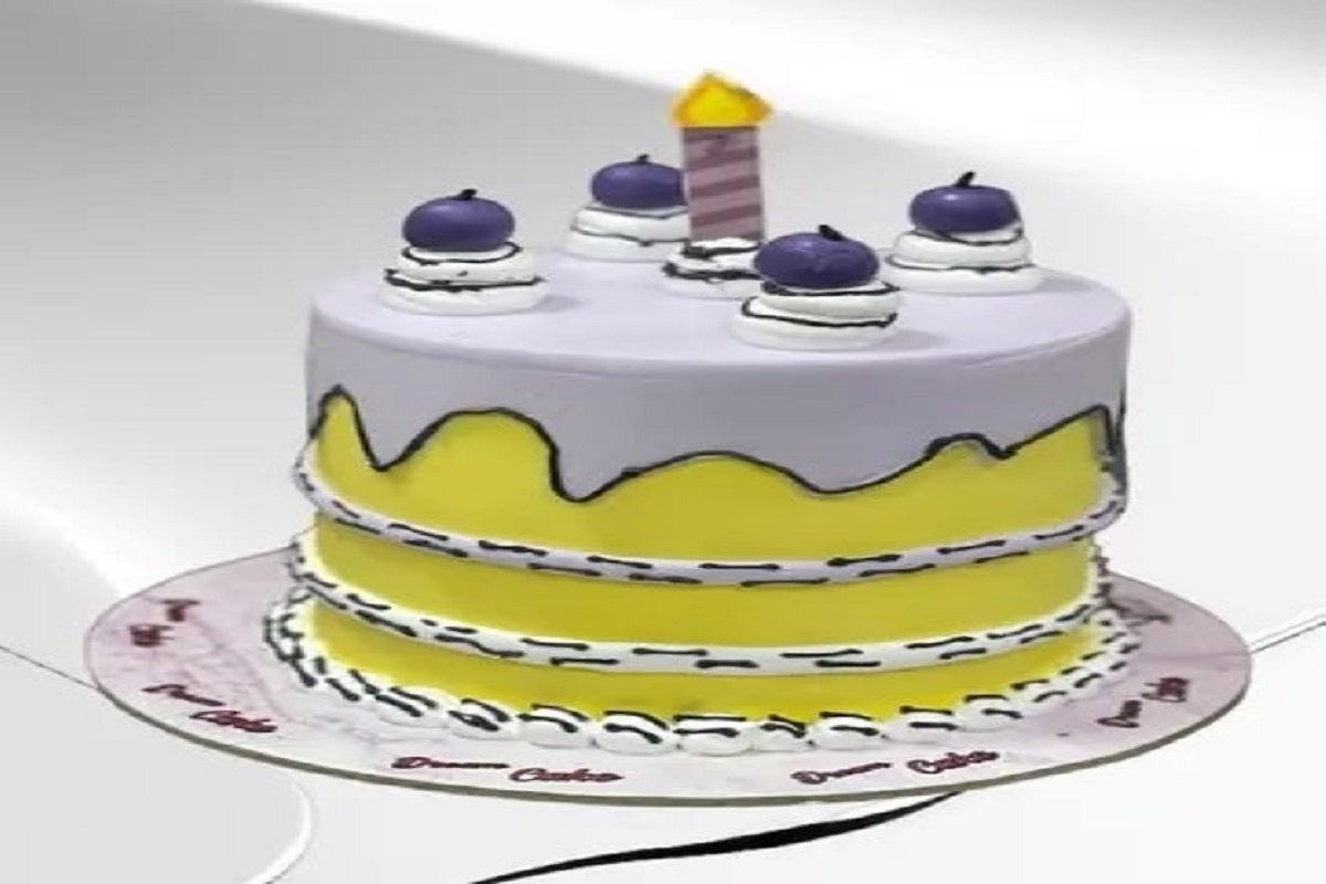 purple comic ccake