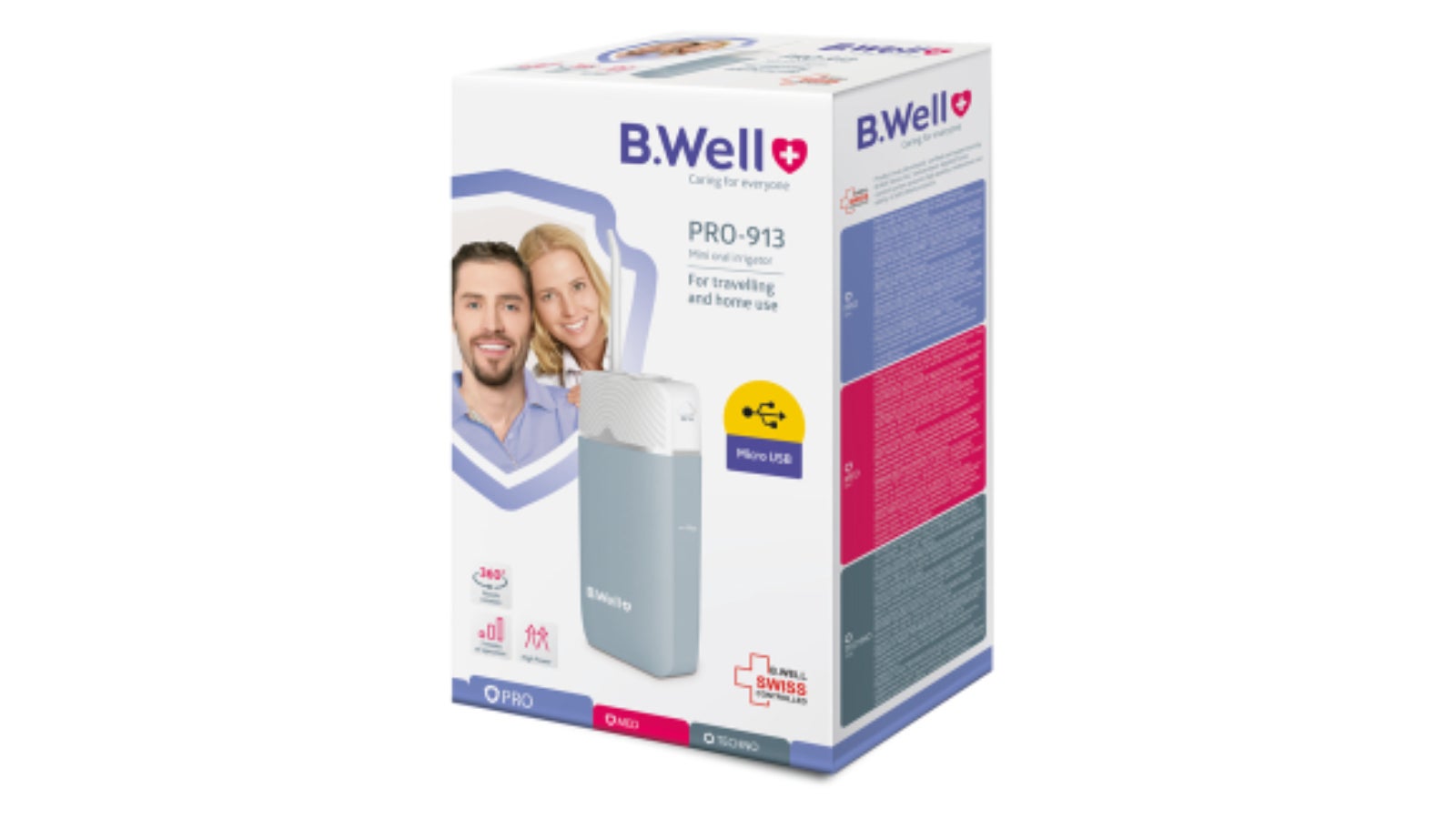 B.Well Mini Oral Irrigator - Blue & White, PRO-913, 1 Piece