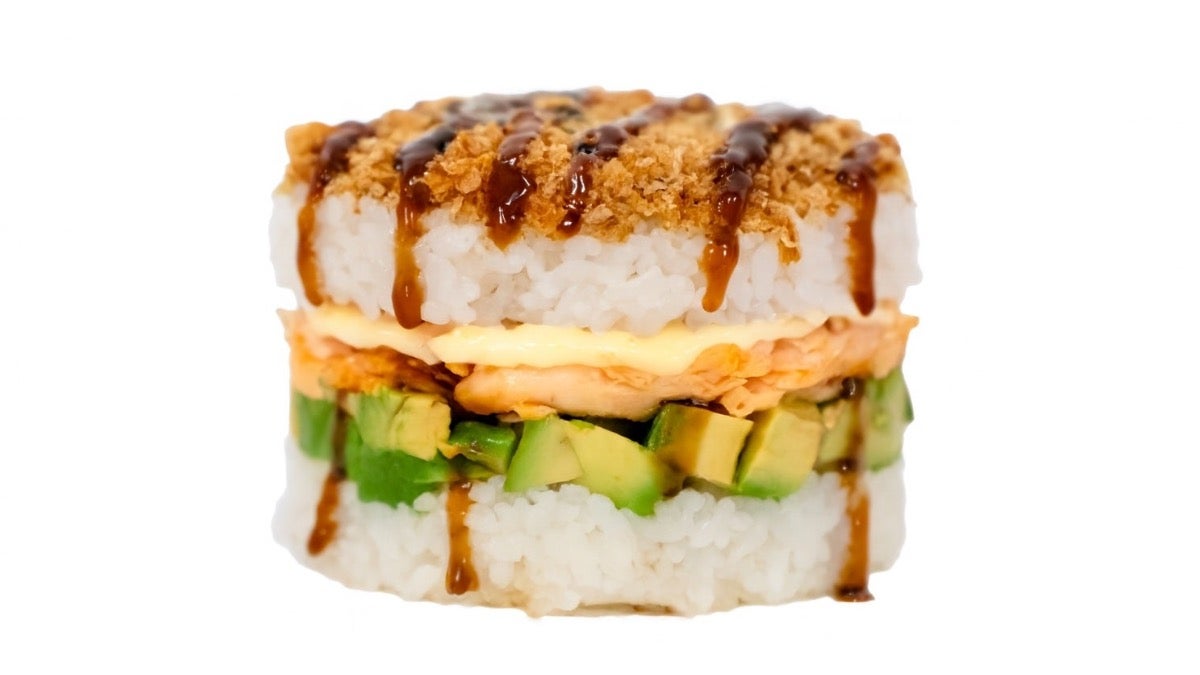 Cooked salmon burger