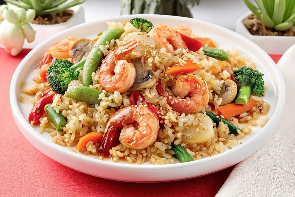 Riz cantonnais au Crevettes et fruits de mer🍚🦐