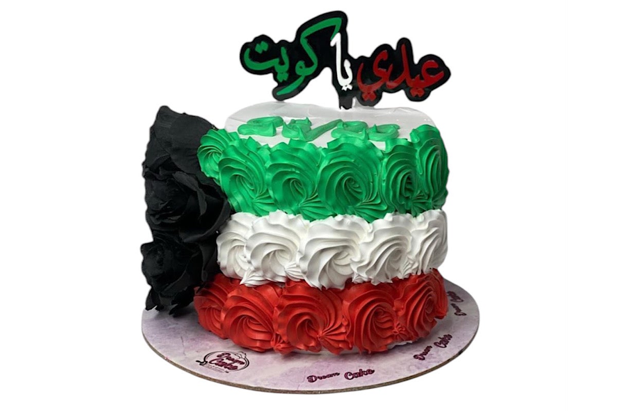 National rose cake with acrylic