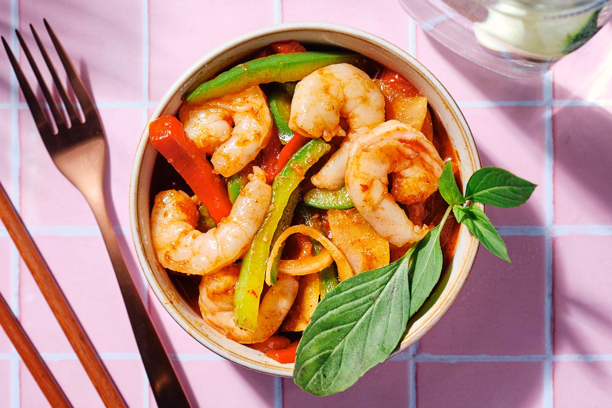 🍤 SAUTÉ BASILIC CREVETTES 🍤 SERVI AVEC DU RIZ