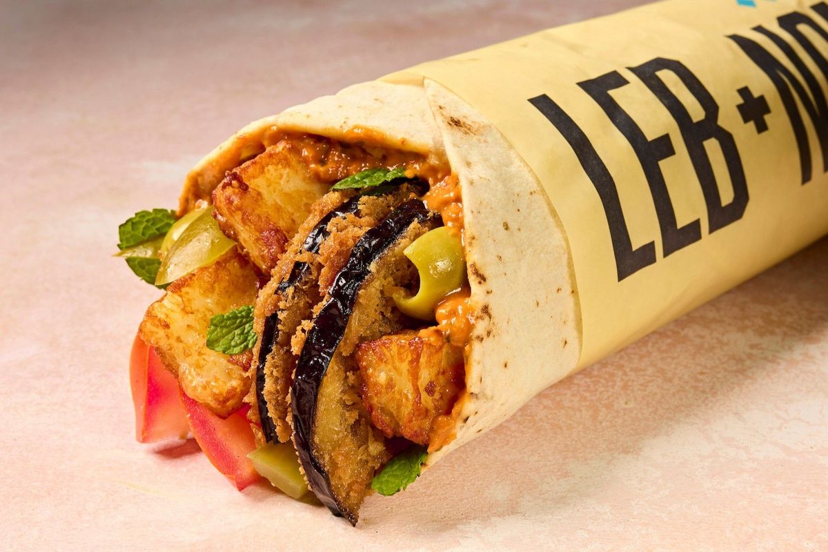 Halloumi & Aubergine Wrap
