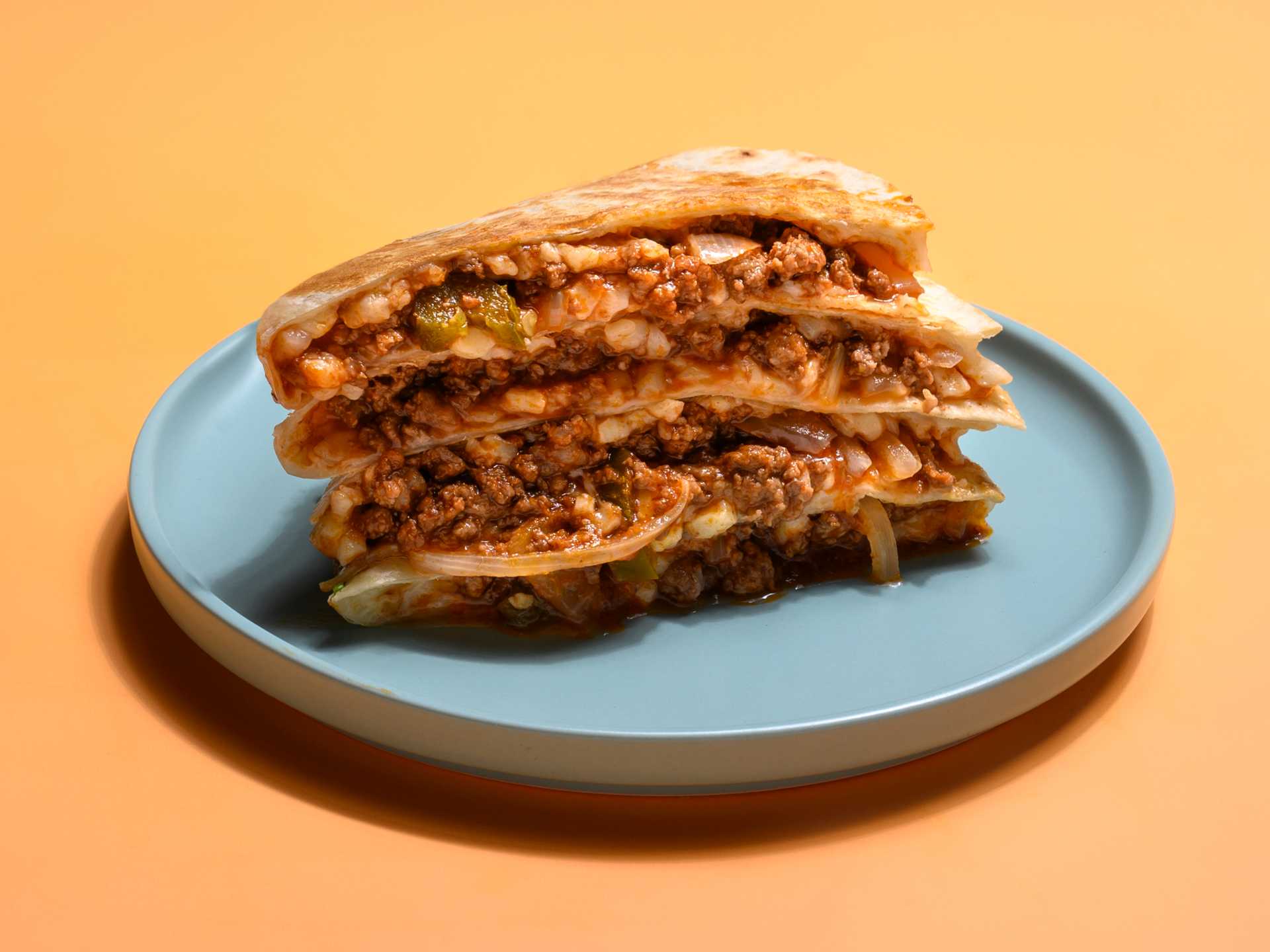 El Beef Chili Quesadilla