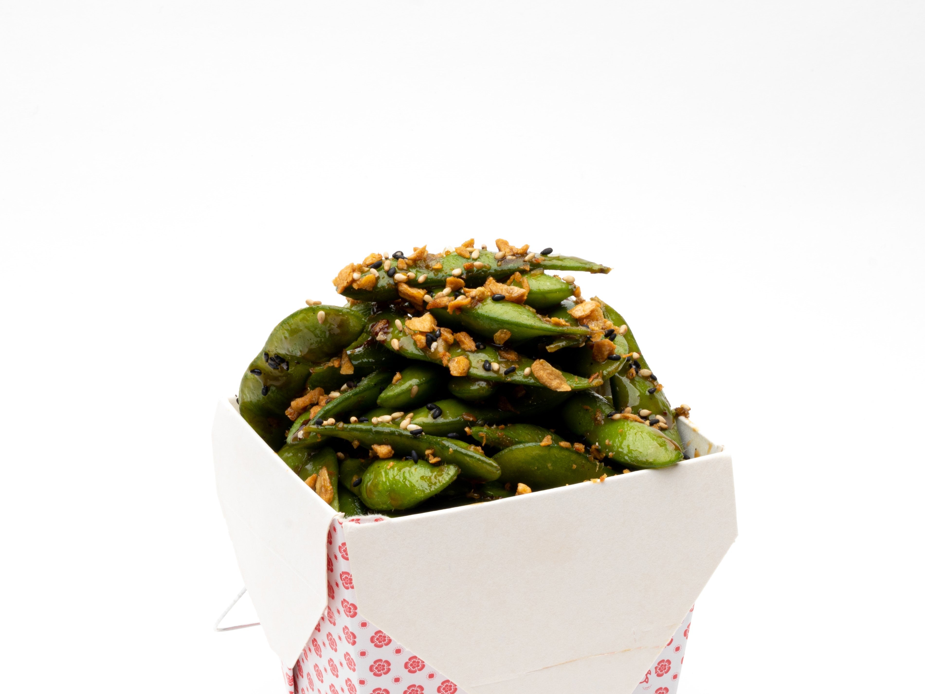 Spicy Garlic Edamame