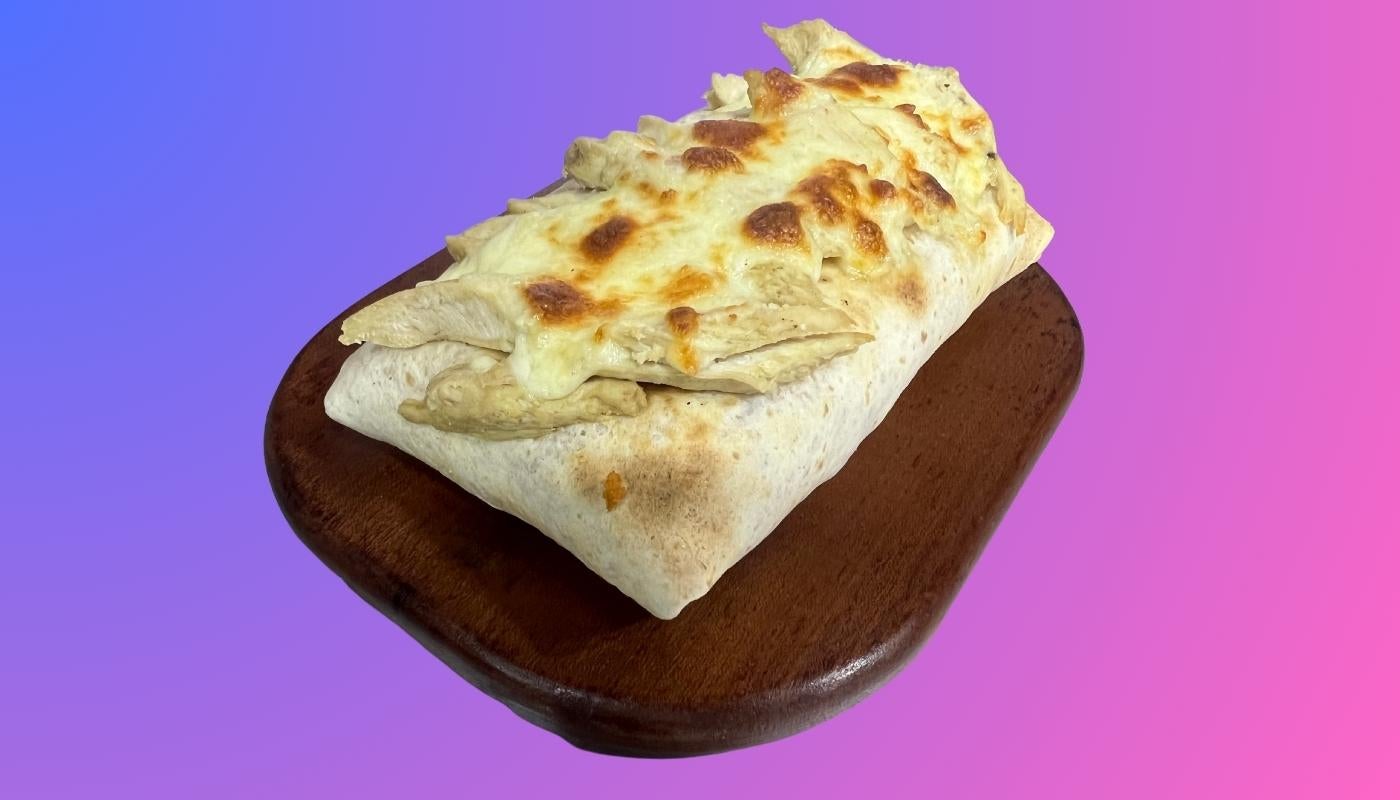 Tacos gratiné avec mozzarella et poulet�