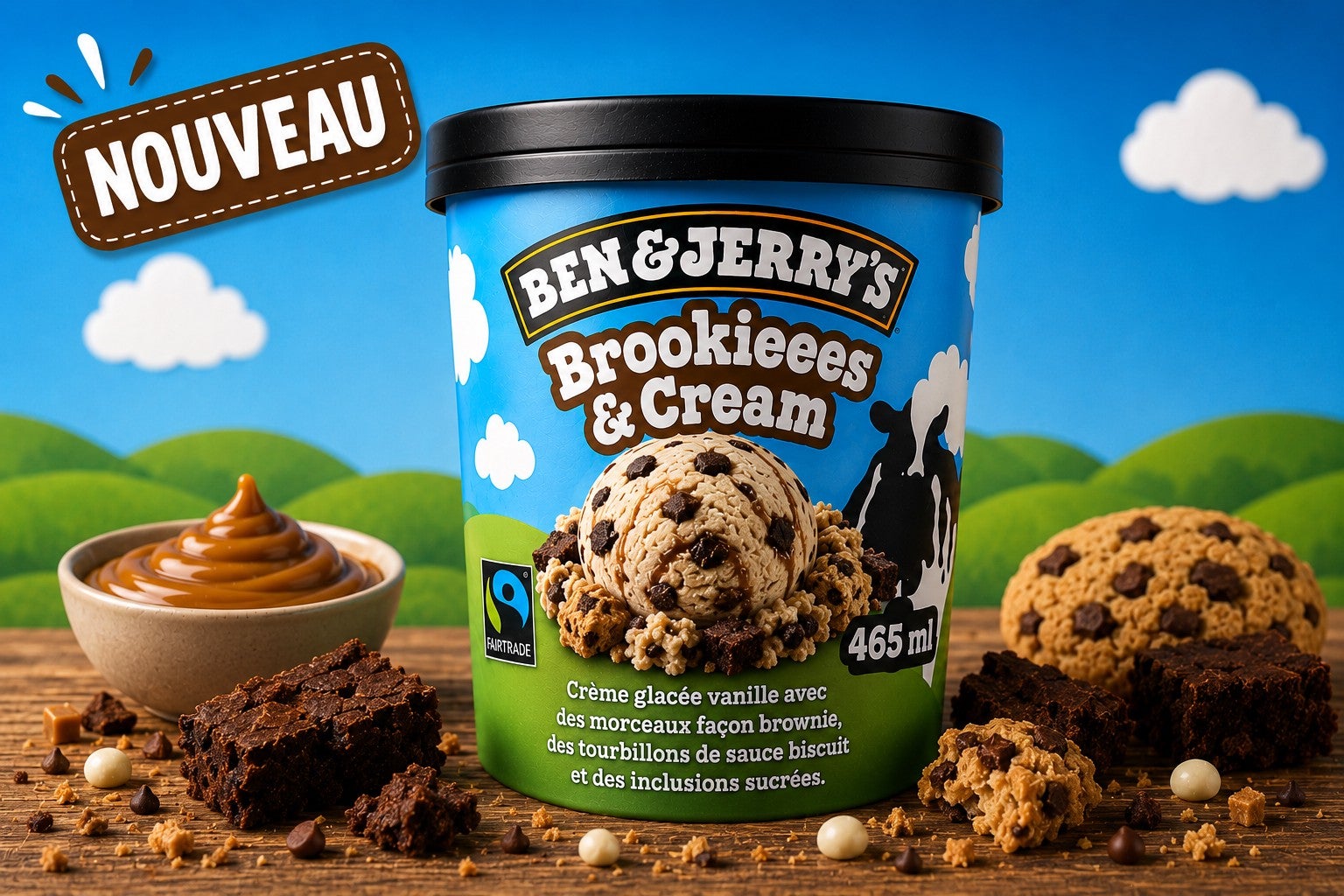 🔵 Brookieees & Cream 🍪🍫 - 465ml🍦
