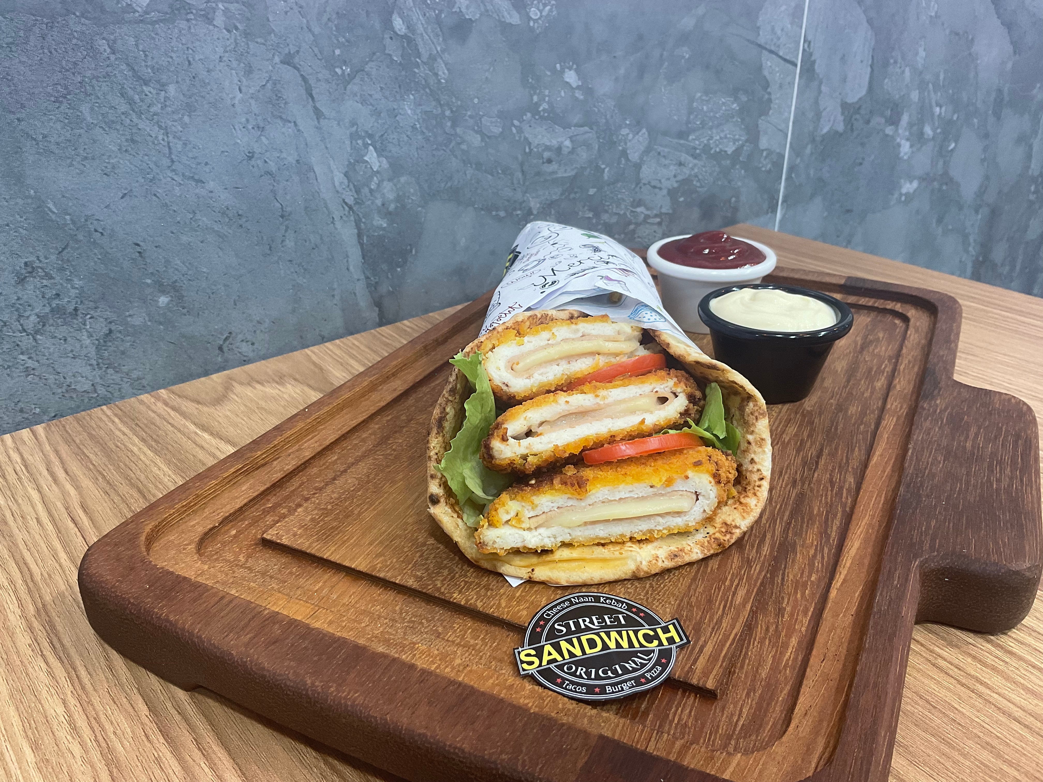 Cheese naan cordon blue