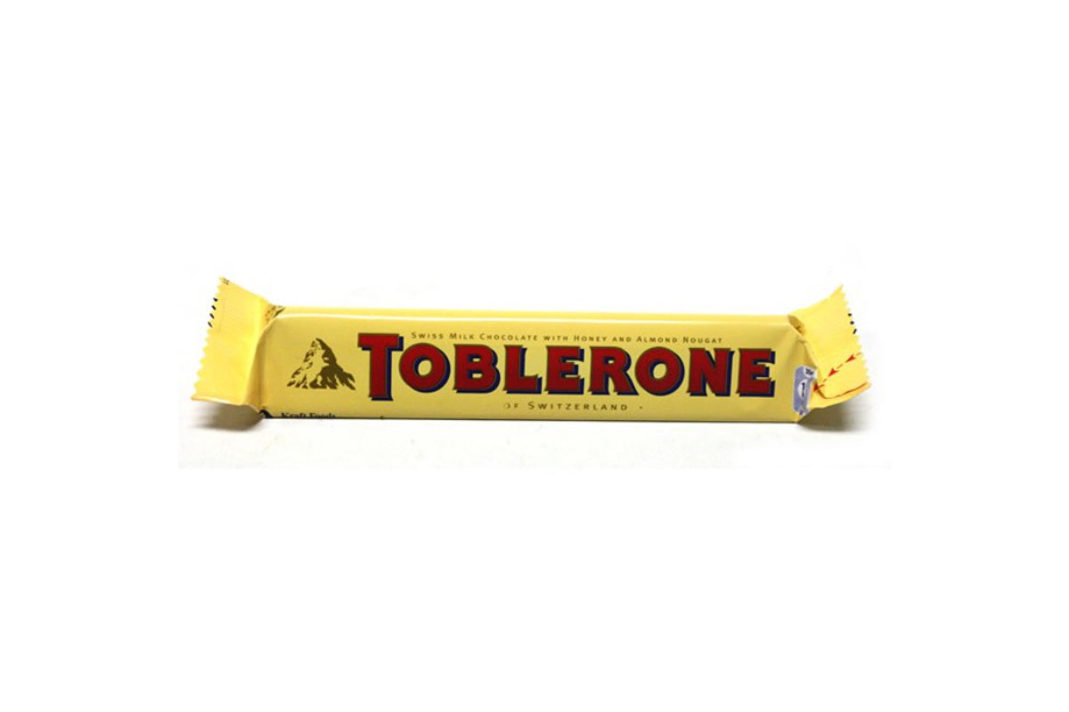 Toblerone Swiss Milk Chocolate Bar with Honey and Almond Nougat, 35g