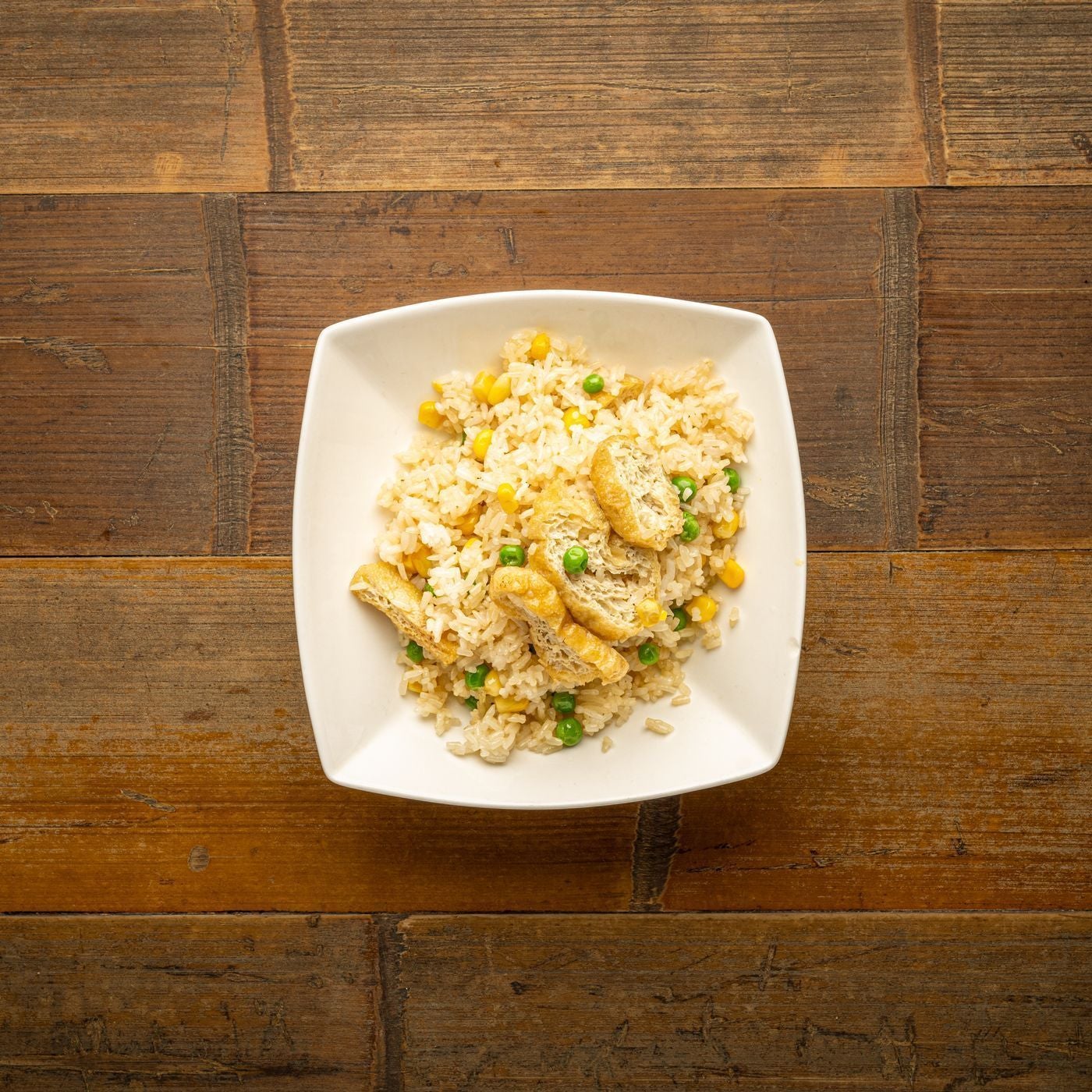 Egg fried rice with tofu