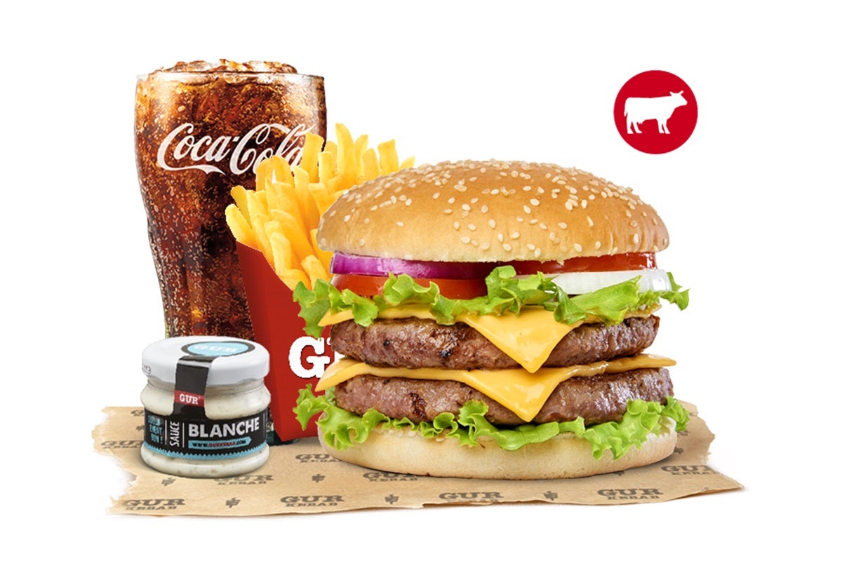 Menu double burger