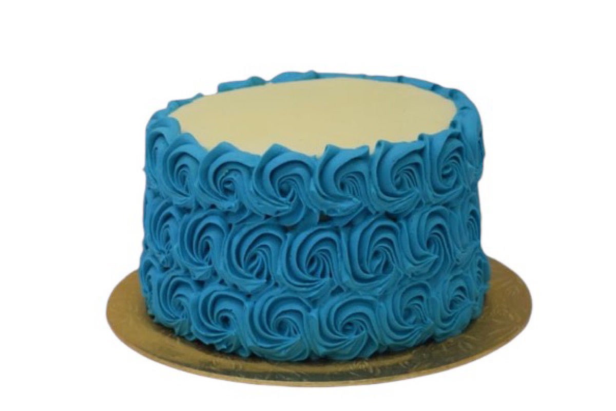 The Blue Rose Cake (6 Inches) (Serves 6-8 Persons)